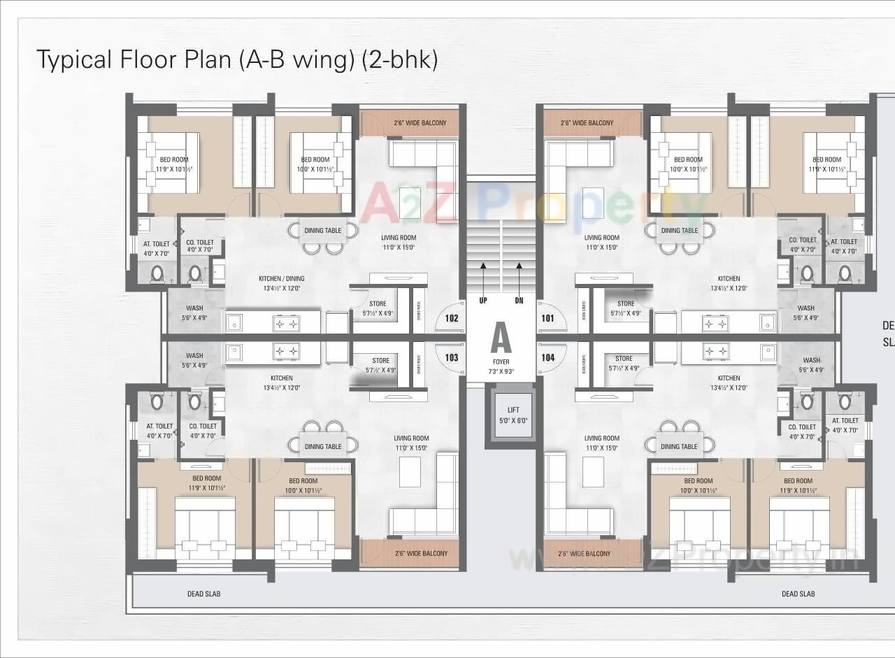 Layout of real estate project Devji Homes located at Kaliyawadi, Navsari, Gujarat