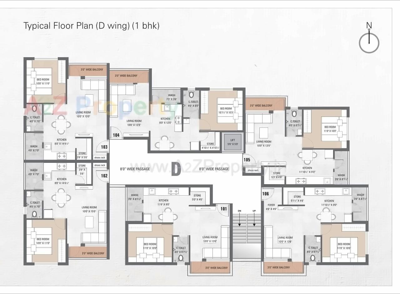 Layout of real estate project Devji Homes located at Kaliyawadi, Navsari, Gujarat