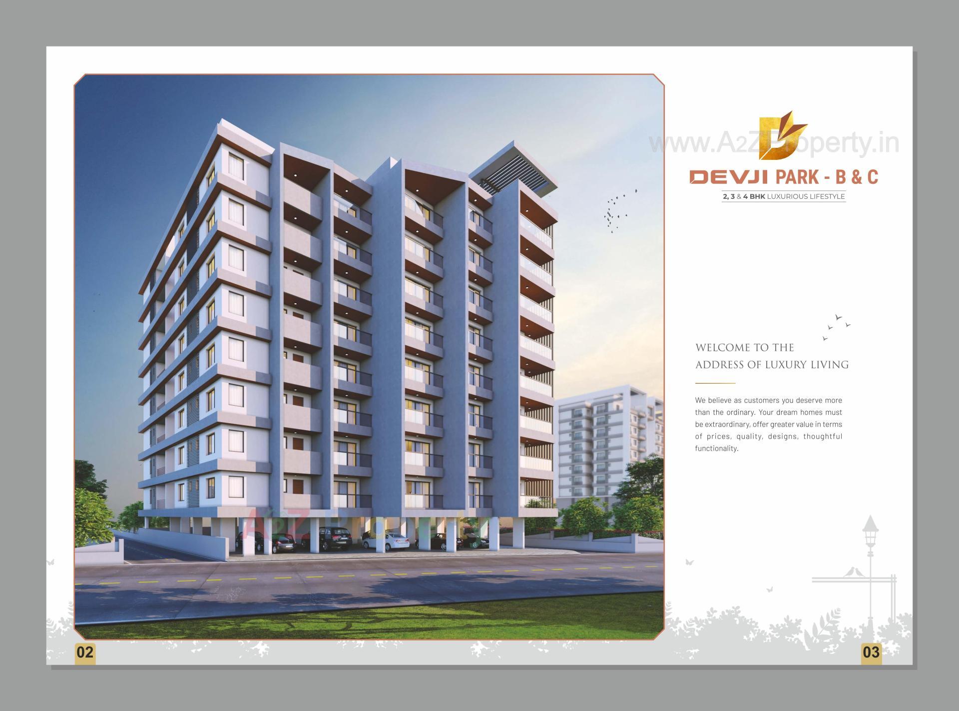 3D Elevation of real estate project Devji Park located at Navsari, Navsari, Gujarat