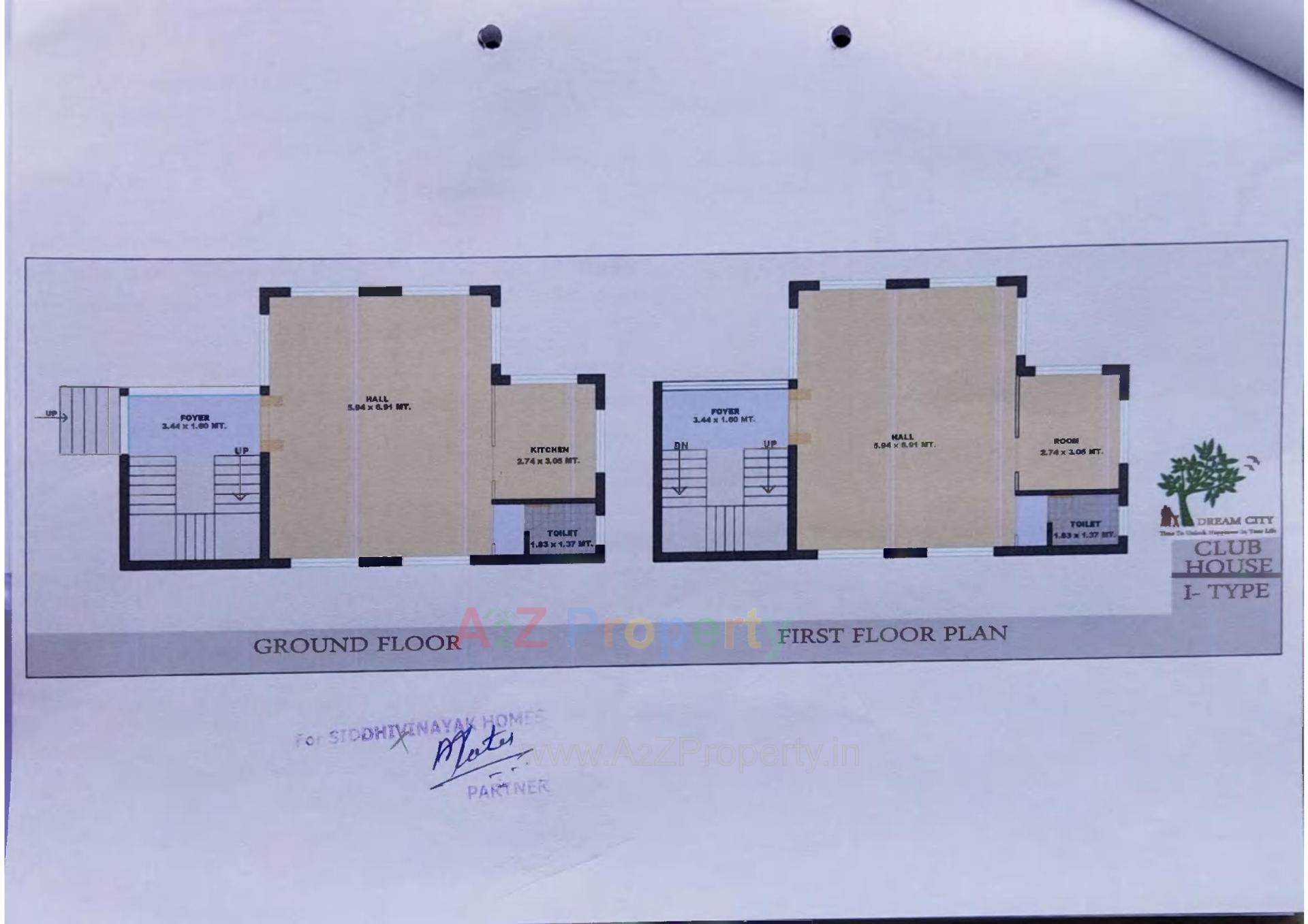 Layout of real estate project Dream City located at Bilimora, Navsari, Gujarat
