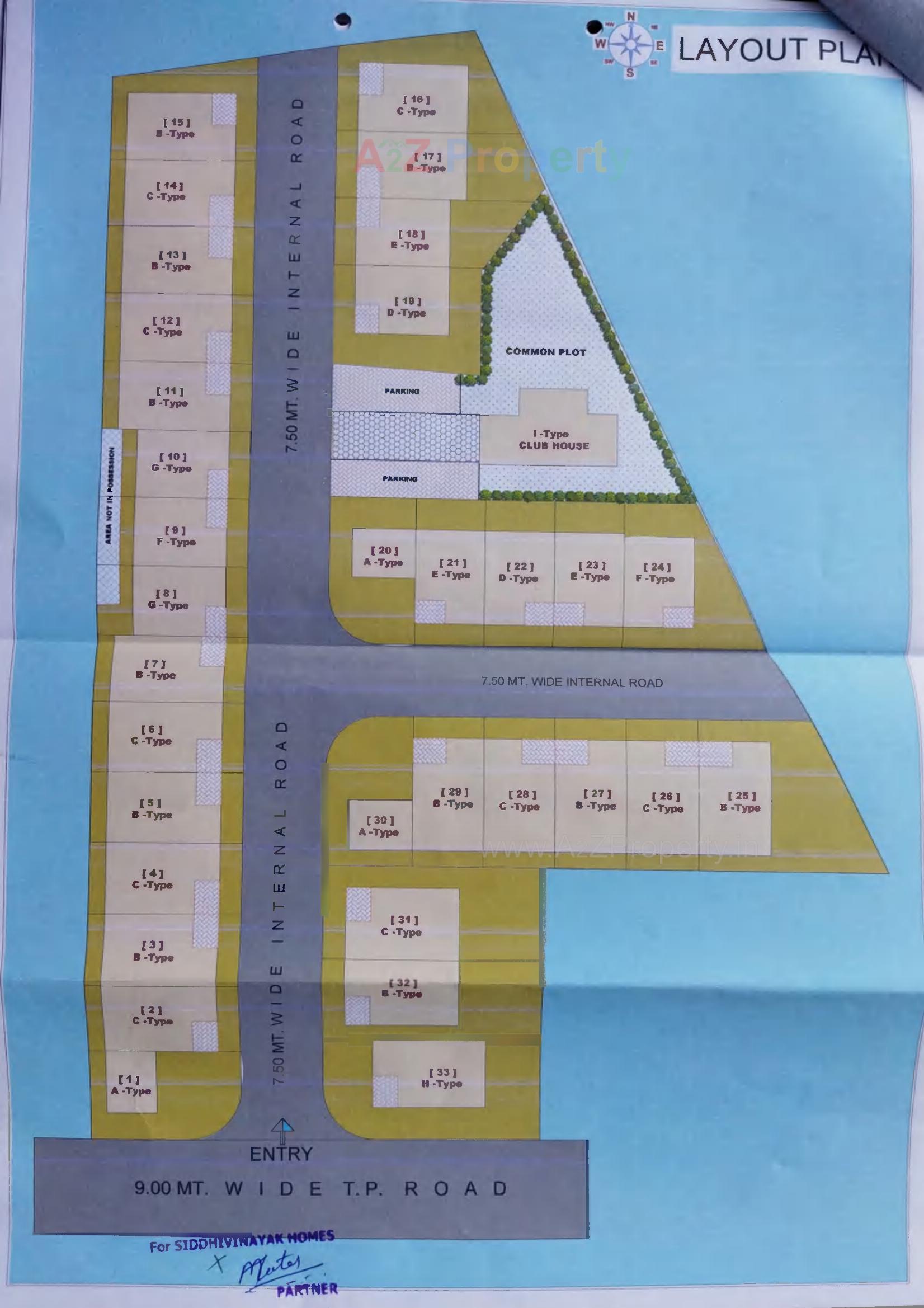Layout of real estate project Dream City located at Bilimora, Navsari, Gujarat