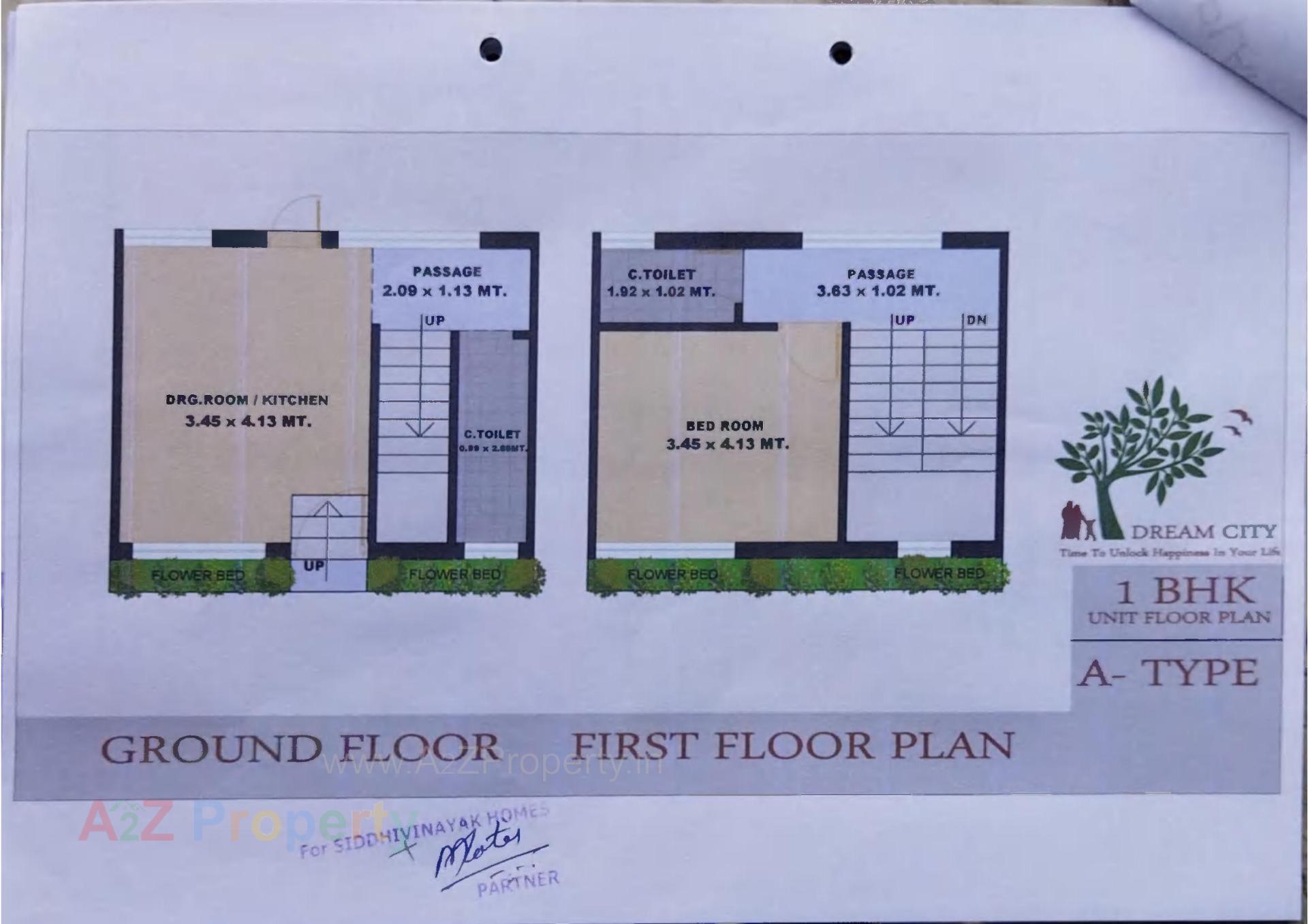 Layout of real estate project Dream City located at Bilimora, Navsari, Gujarat