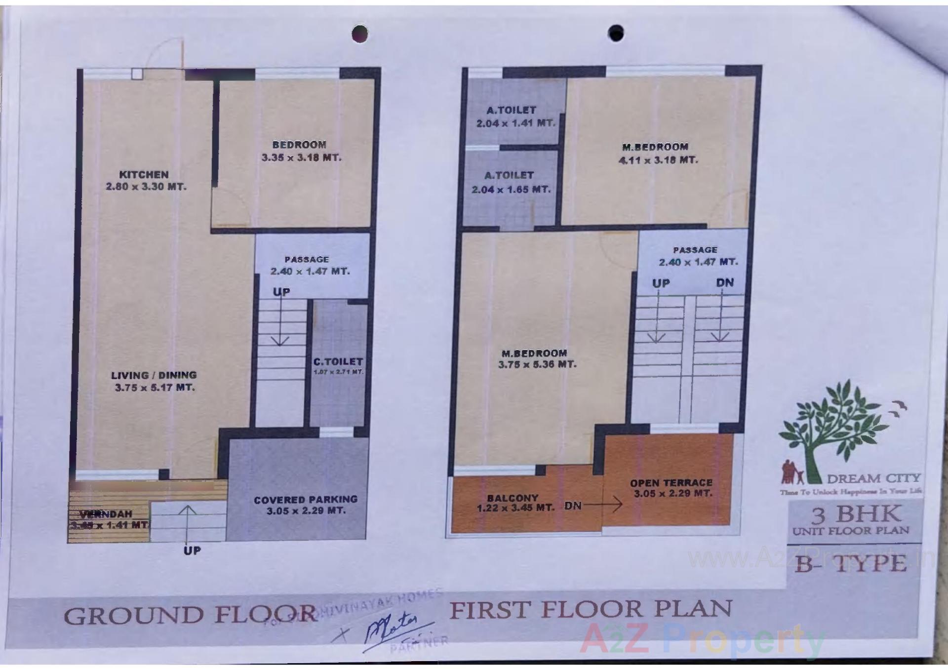 Layout of real estate project Dream City located at Bilimora, Navsari, Gujarat