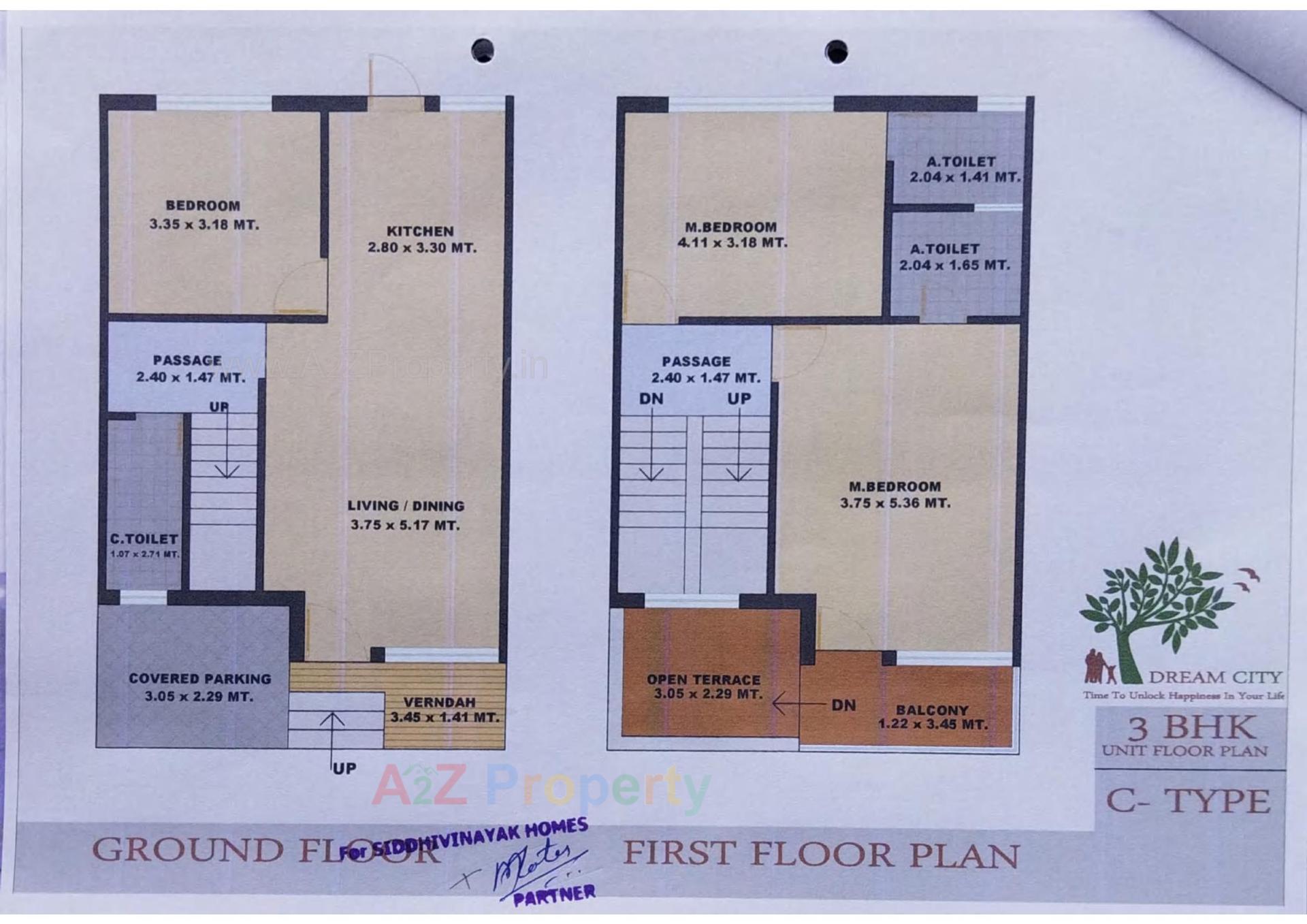 Layout of real estate project Dream City located at Bilimora, Navsari, Gujarat