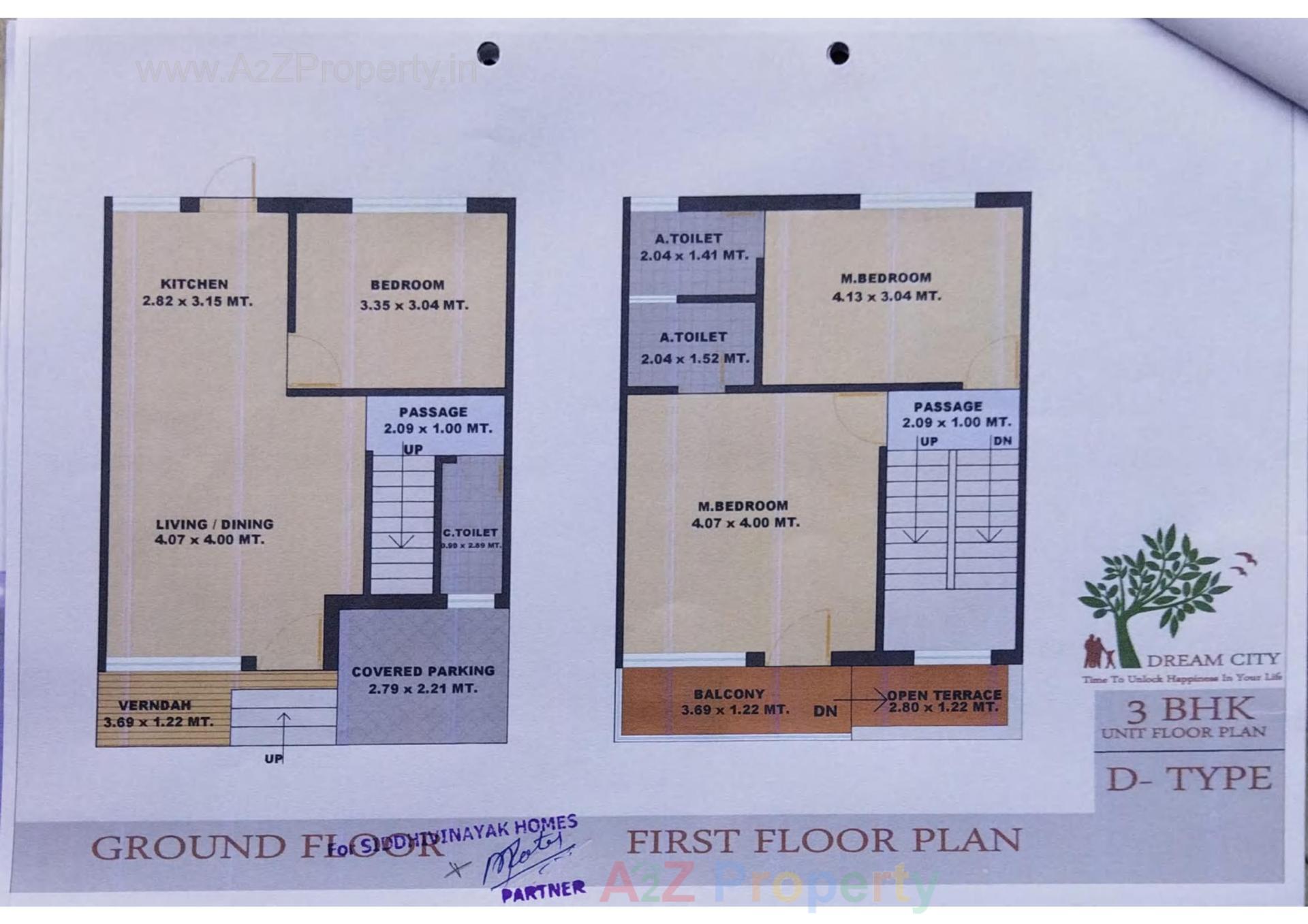 Layout of real estate project Dream City located at Bilimora, Navsari, Gujarat