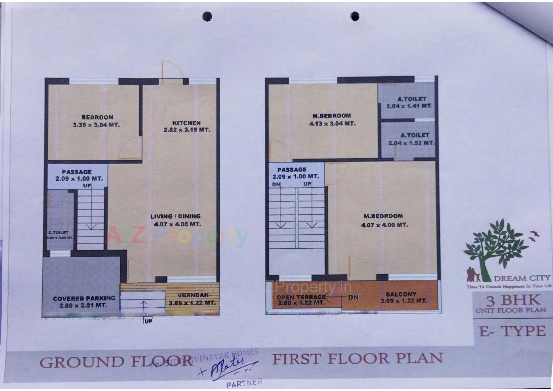 Layout of real estate project Dream City located at Bilimora, Navsari, Gujarat