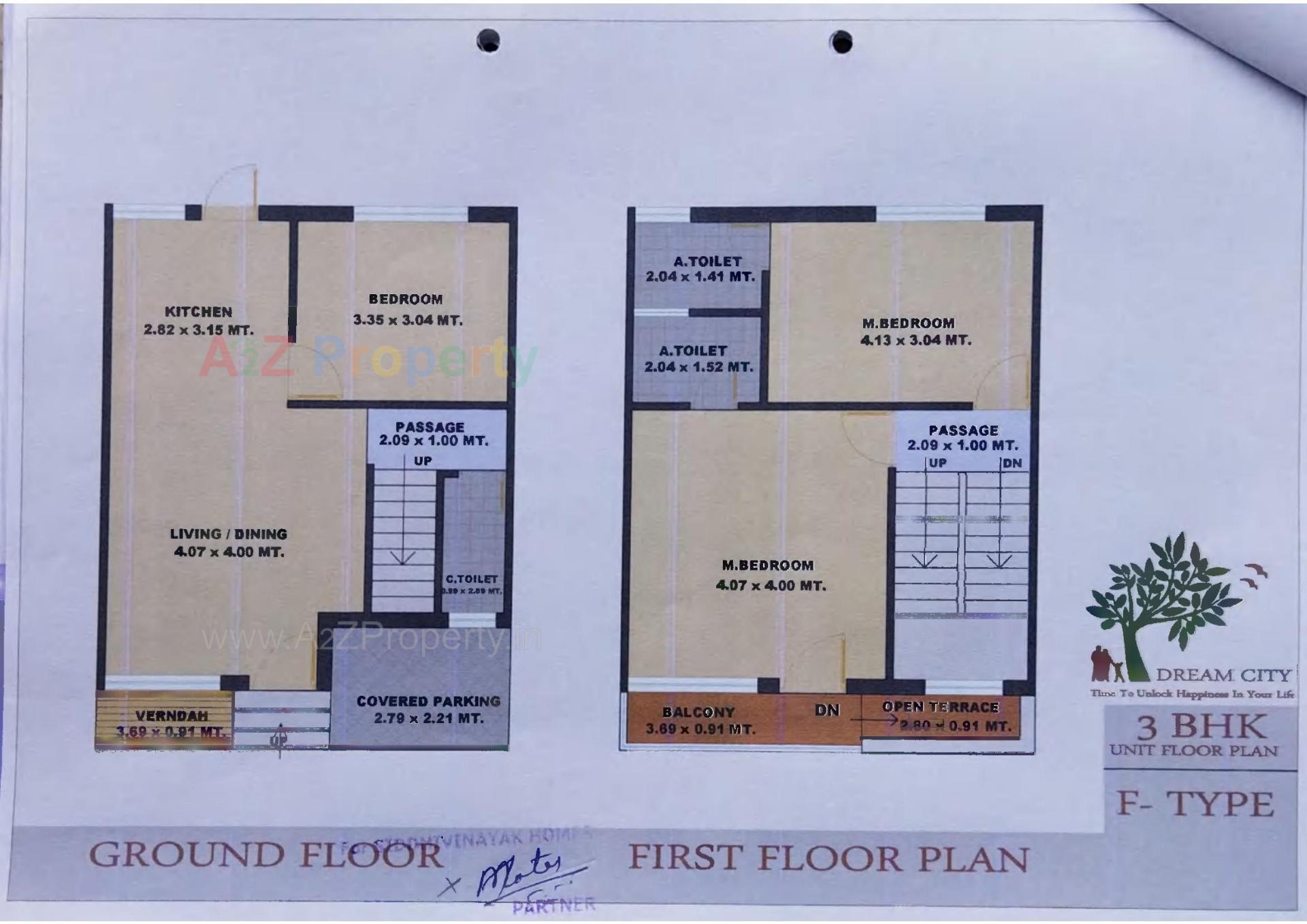 Layout of real estate project Dream City located at Bilimora, Navsari, Gujarat