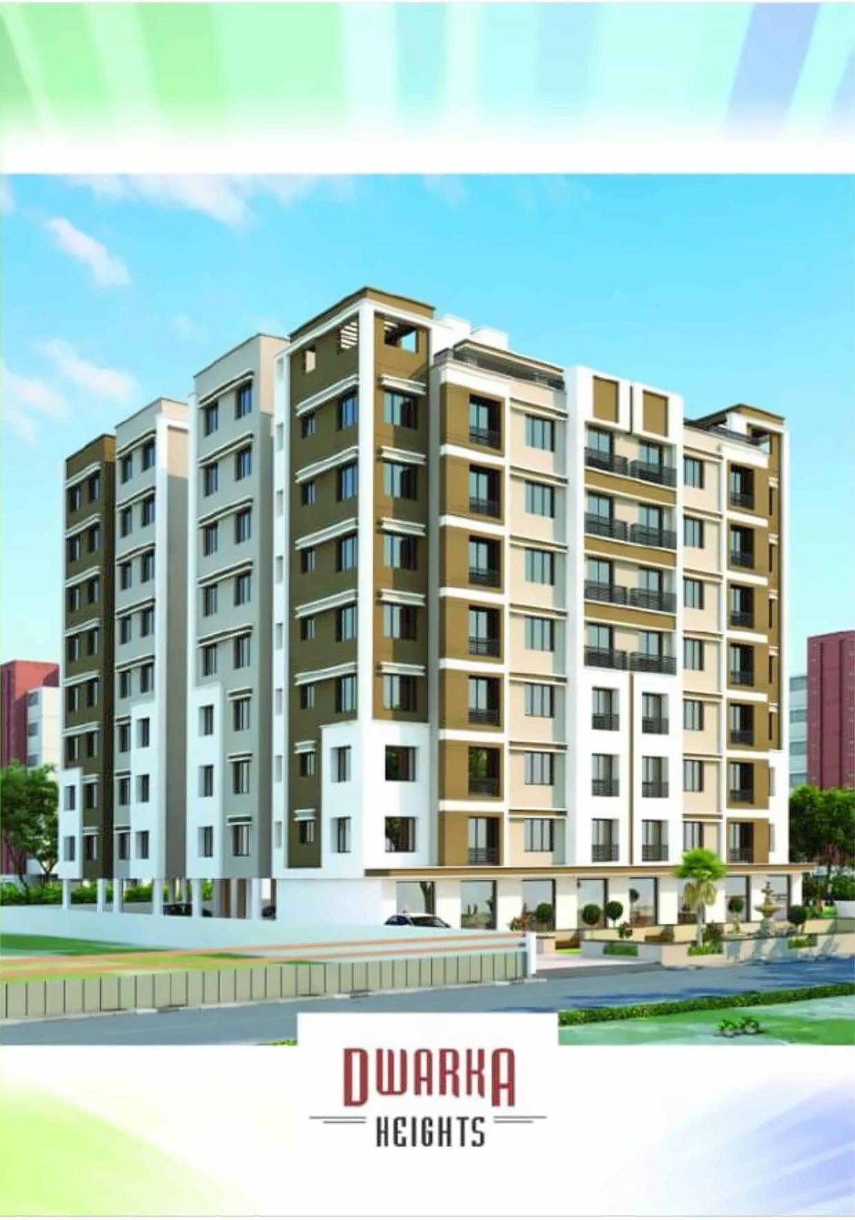 3D Elevation of real estate project Dwarka Heights located at Chhapra, Navsari, Gujarat