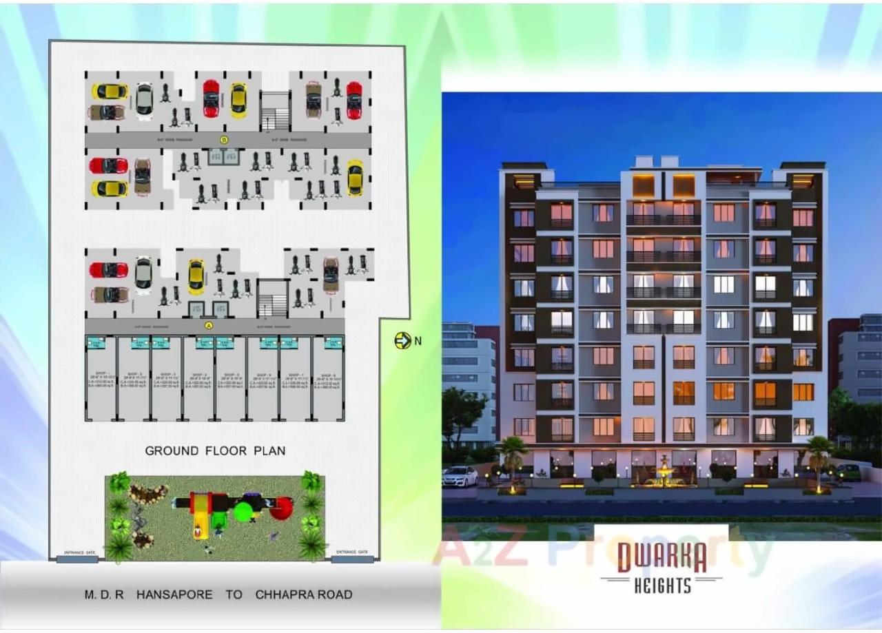 Layout of real estate project Dwarka Heights located at Chhapra, Navsari, Gujarat
