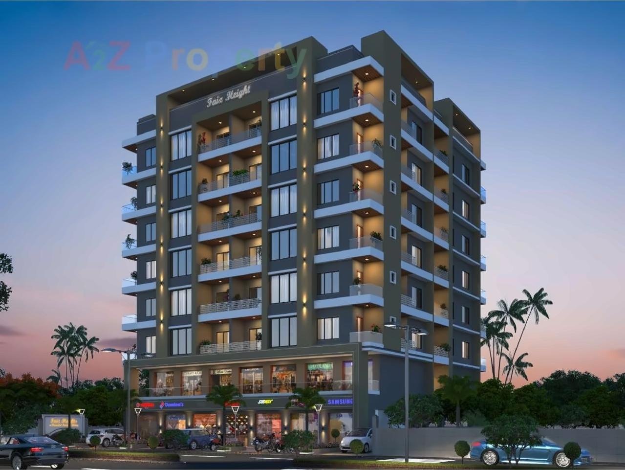 3D Elevation of real estate project Faiz Height located at Navsari, Navsari, Gujarat