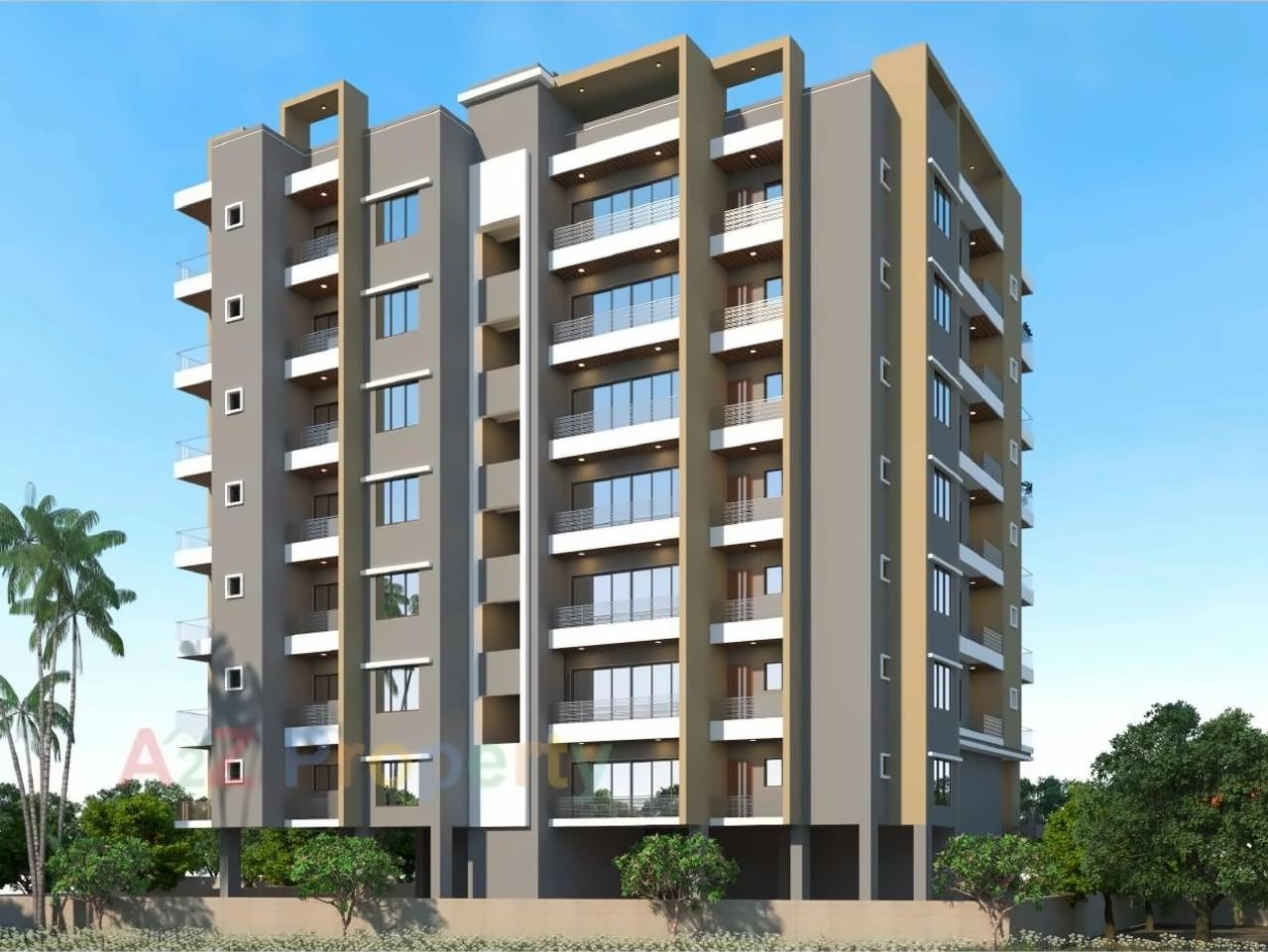 3D Elevation of real estate project Faiz Height located at Navsari, Navsari, Gujarat
