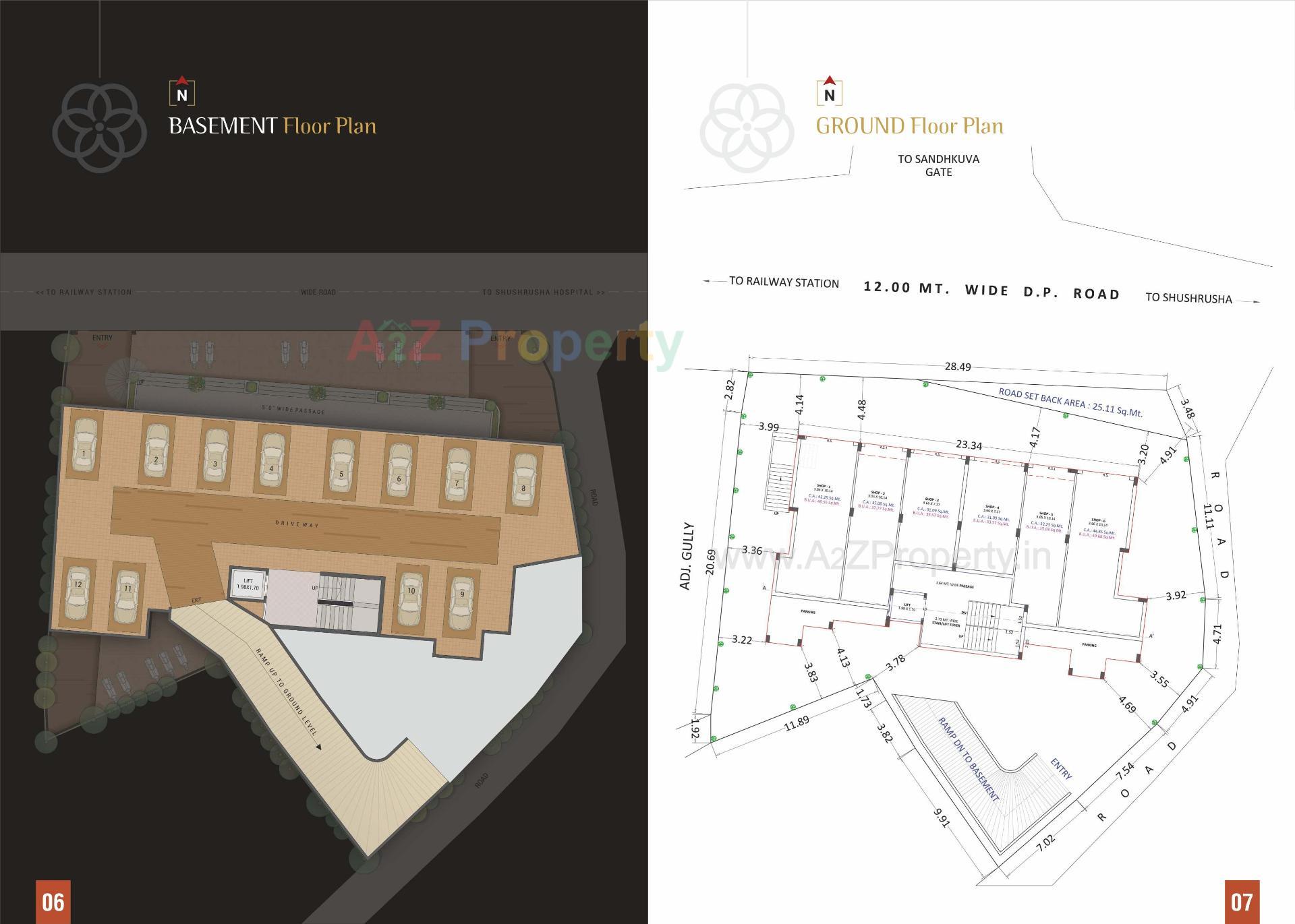 Layout of real estate project Flora Heights located at Vijlpore-nasari, Navsari, Gujarat