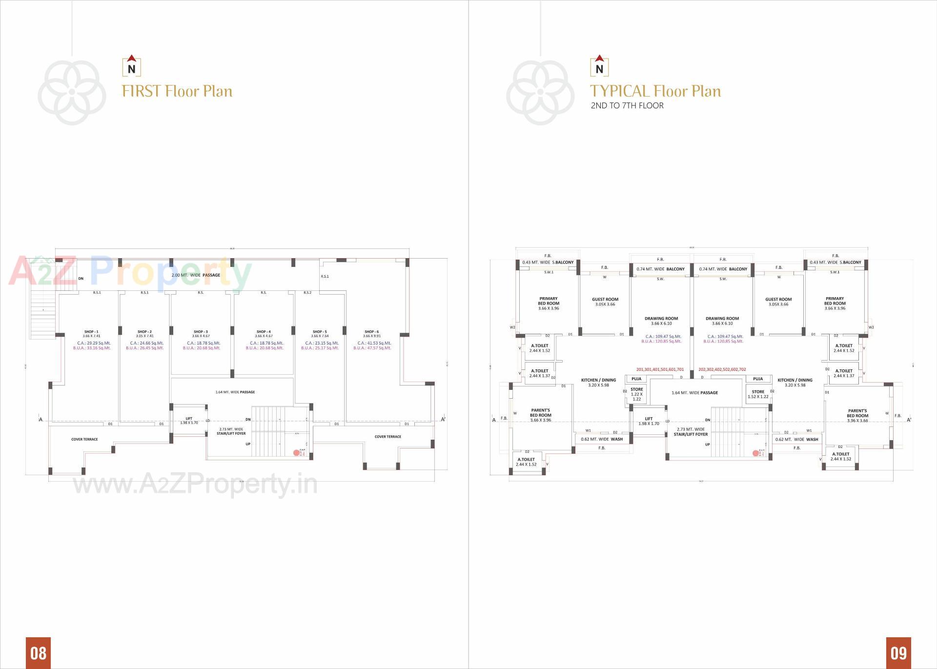 Layout of real estate project Flora Heights located at Vijlpore-nasari, Navsari, Gujarat