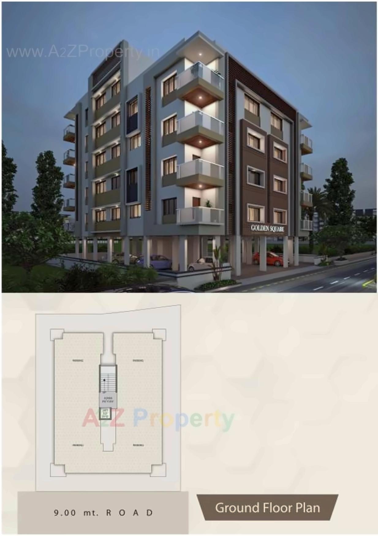 Layout of real estate project Golden Square located at Gandevi, Navsari, Gujarat