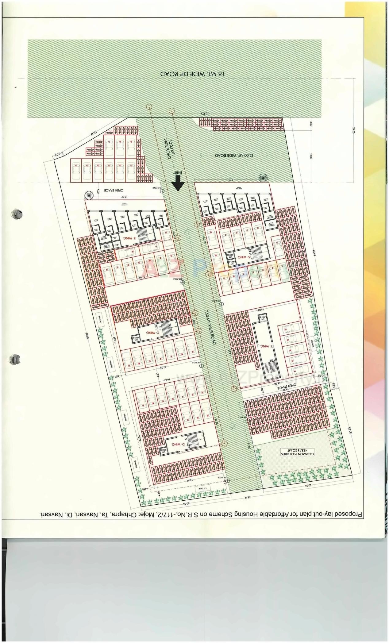 Layout of real estate project Heer Cottage located at Navsari, Navsari, Gujarat