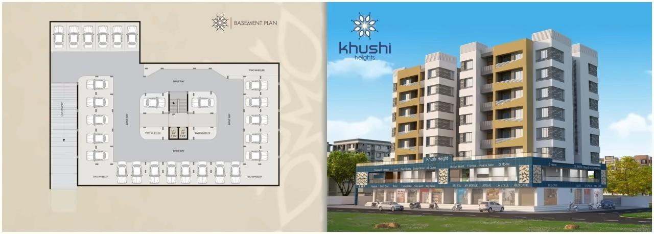 Layout of real estate project Khushi Height located at Bilimora, Navsari, Gujarat