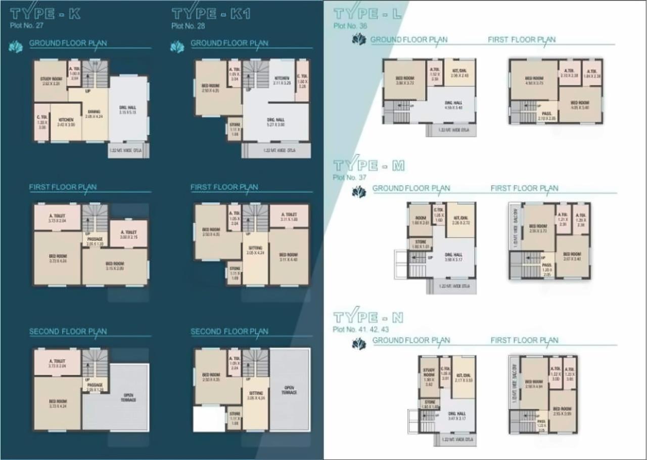 Layout of real estate project Nisarg Villa located at Vijalpore, Navsari, Gujarat