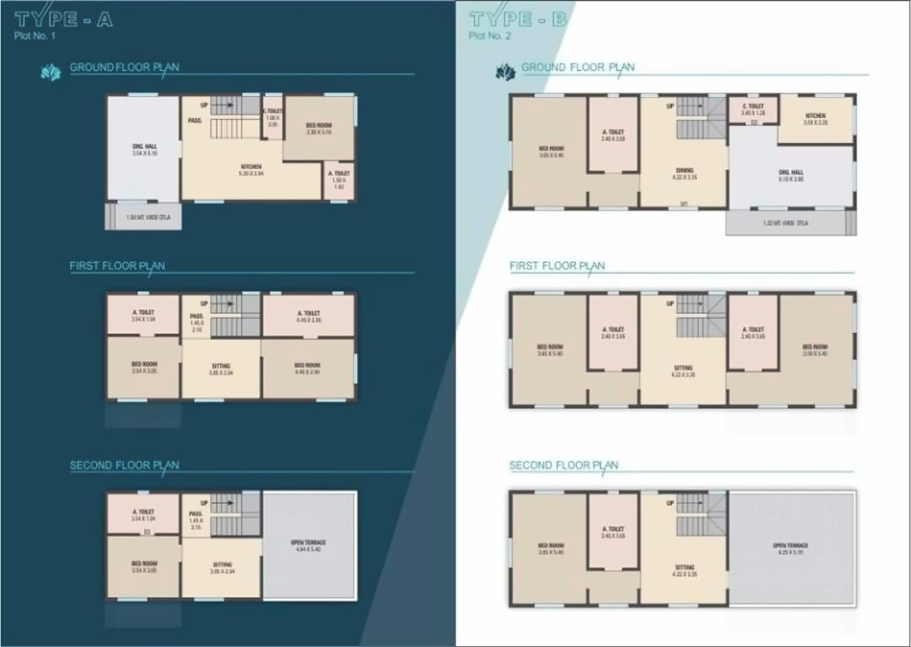 Layout of real estate project Nisarg Villa located at Vijalpore, Navsari, Gujarat