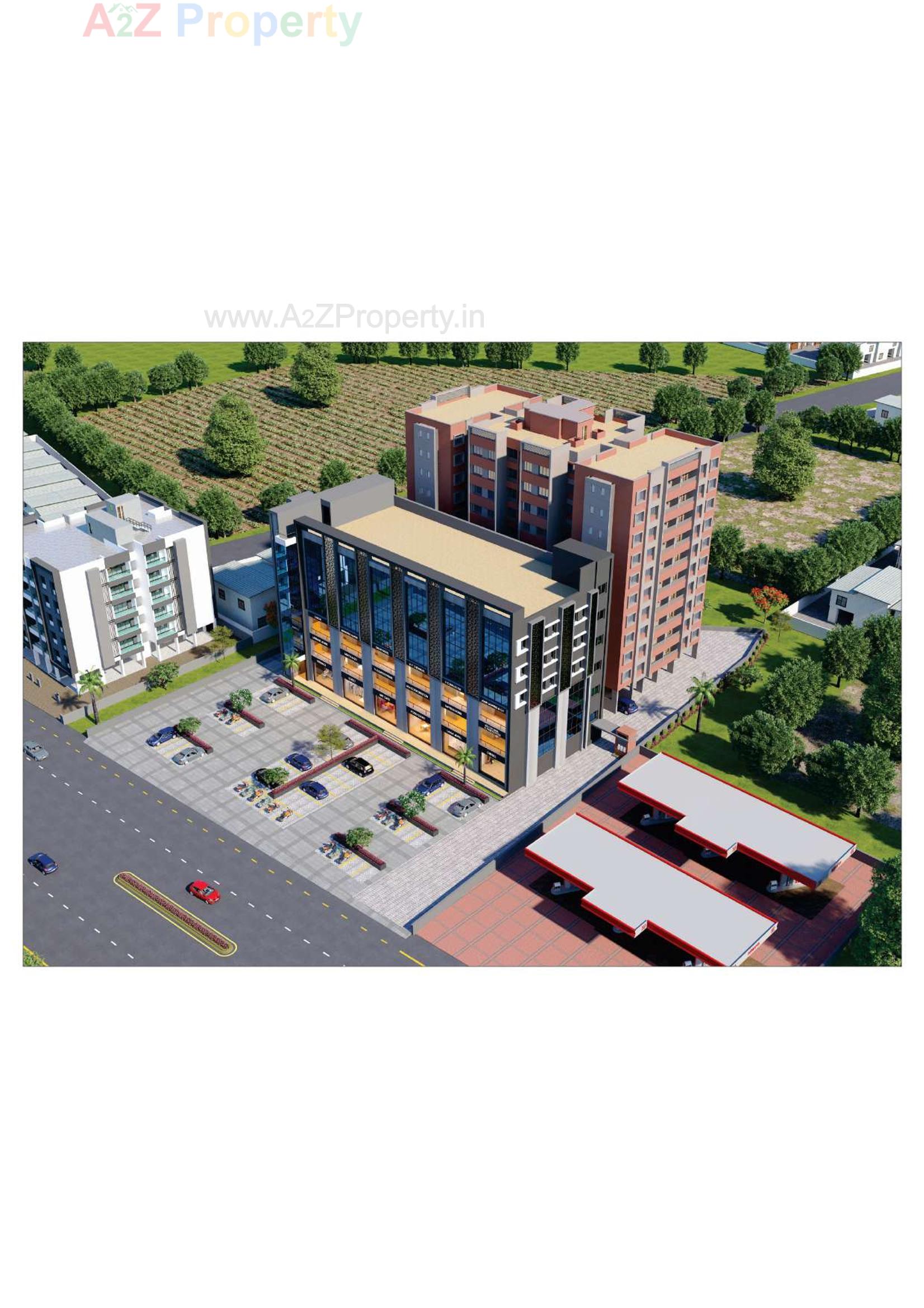 3D Elevation of real estate project Olivia Homes located at Jamalpore, Navsari, Gujarat