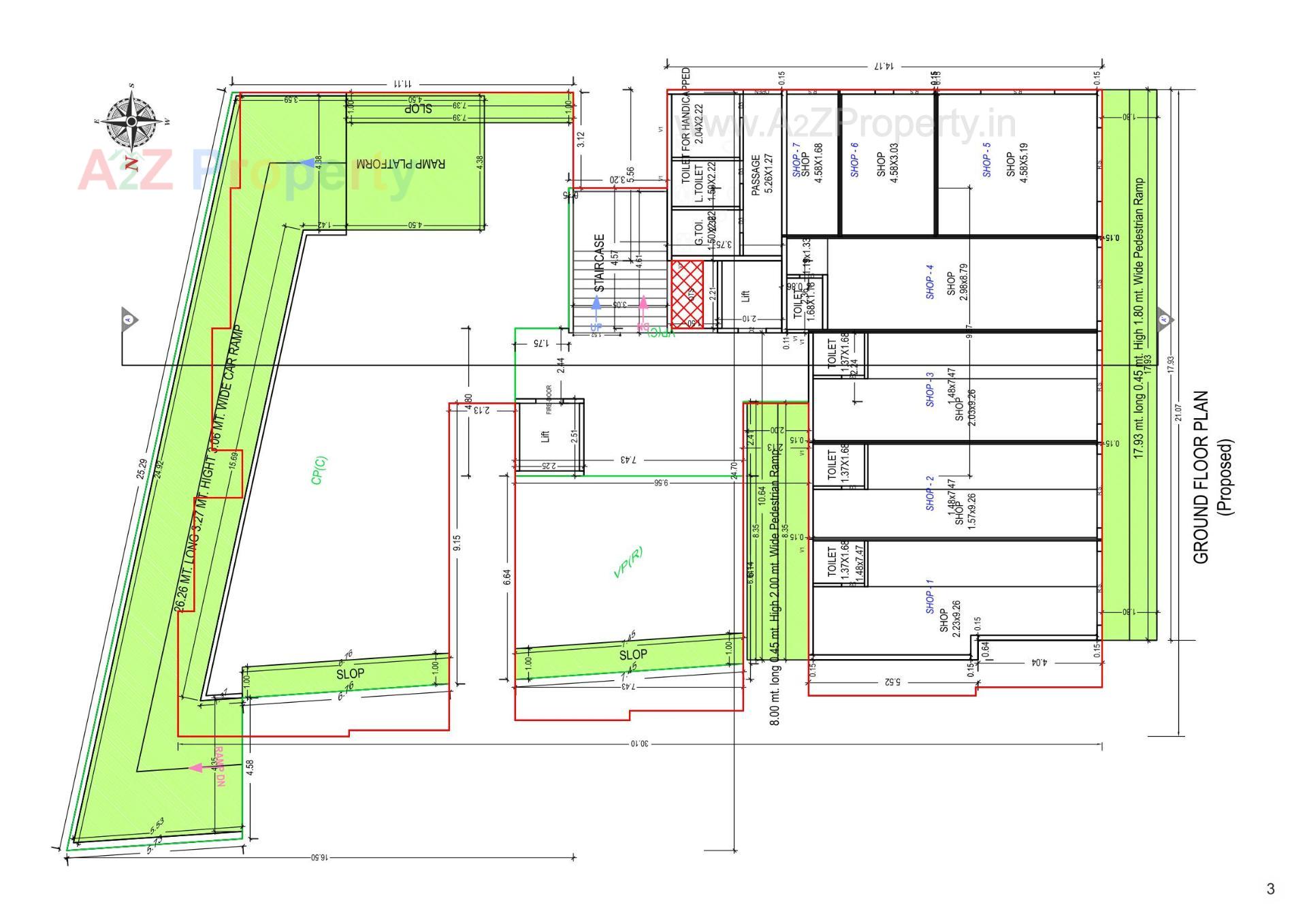 Layout of real estate project Om Shree Residency located at Bilimora, Navsari, Gujarat