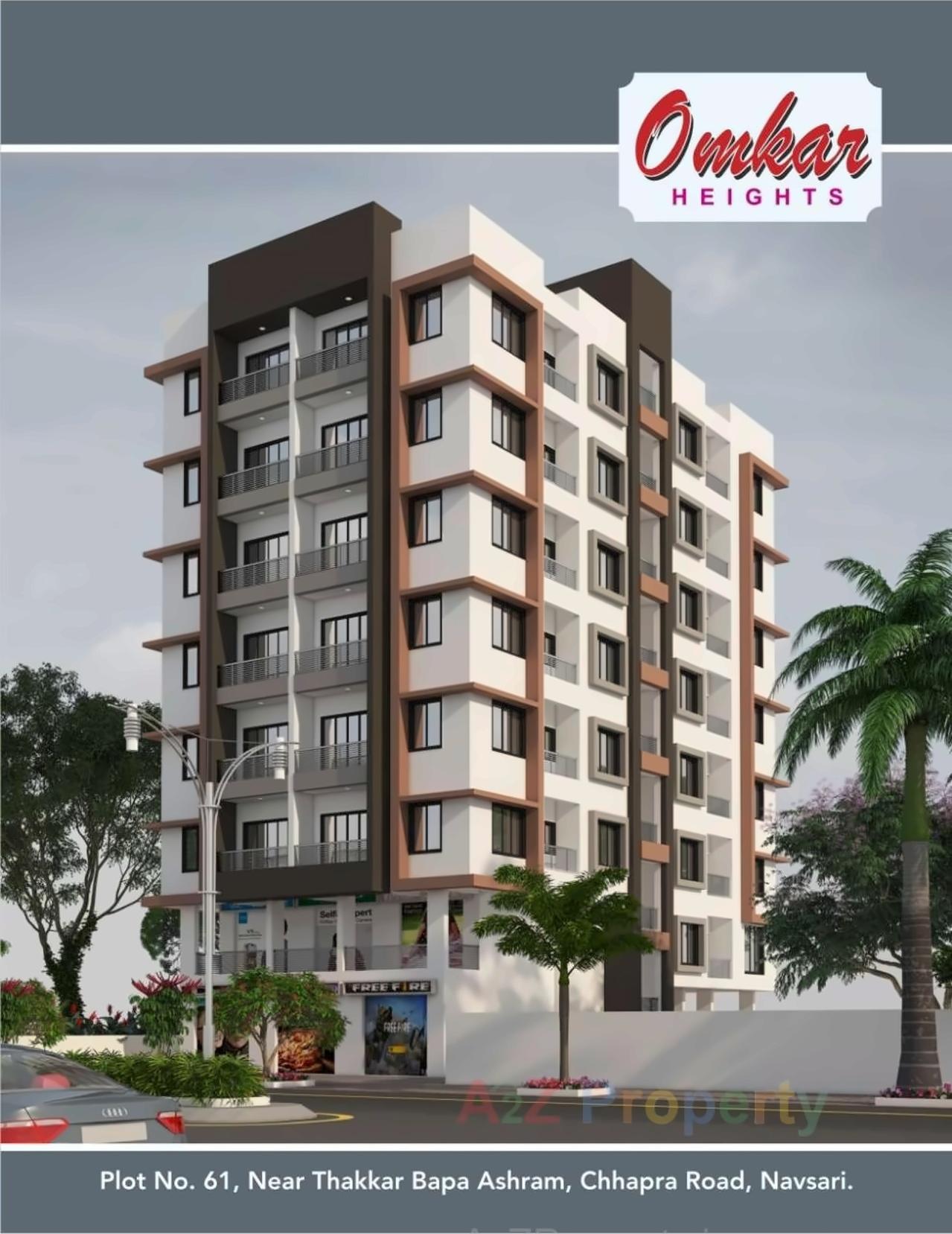 3D Elevation of real estate project Omkar Heights located at Chhapara, Navsari, Gujarat