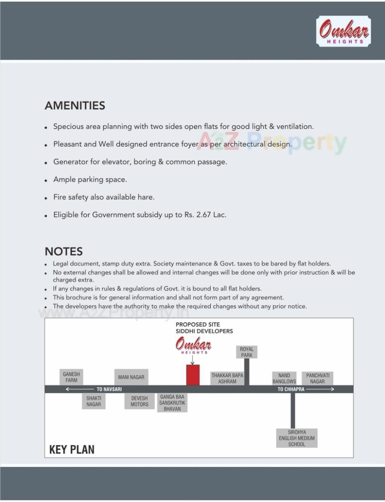  of real estate project Omkar Heights located at Chhapara, Navsari, Gujarat