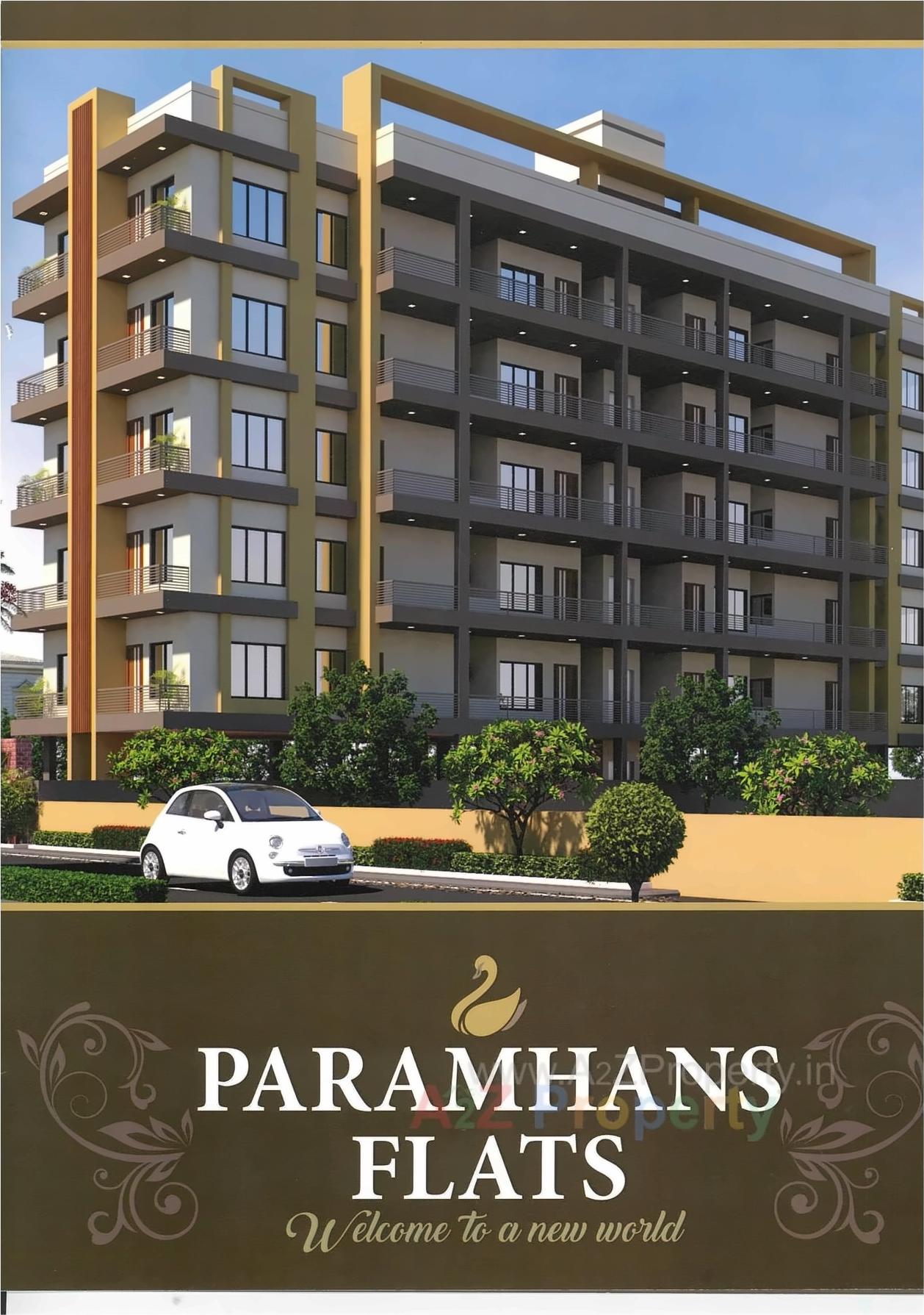 3D Elevation of real estate project Paramhans Flats located at Kaliyawadi, Navsari, Gujarat