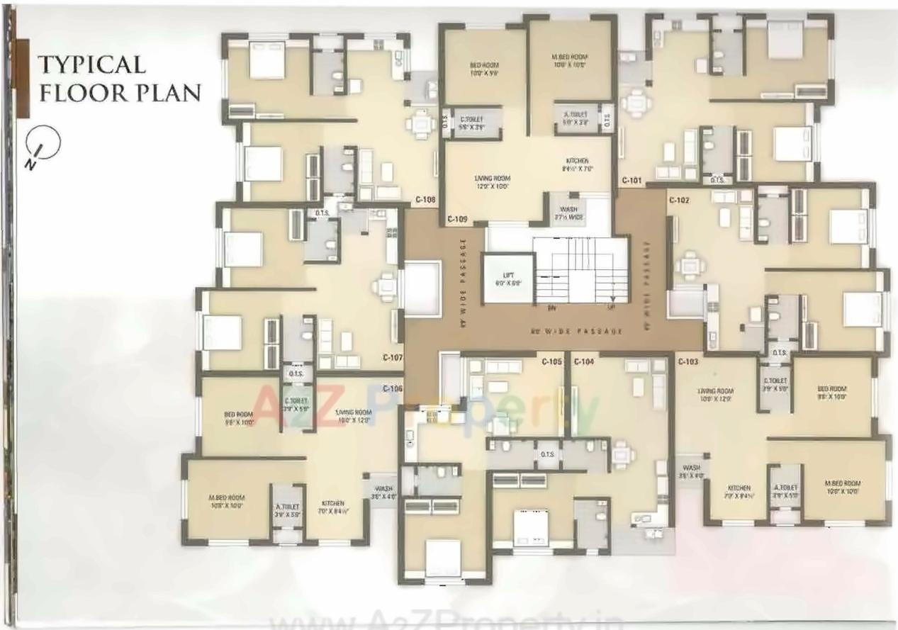 Layout of real estate project Prabhakunj Flowers located at Chovisi, Navsari, Gujarat