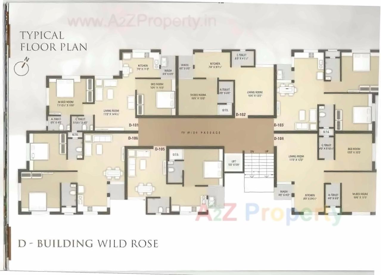 Layout of real estate project Prabhakunj Flowers located at Chovisi, Navsari, Gujarat