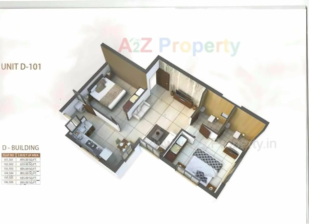 Layout of real estate project Prabhakunj Flowers located at Chovisi, Navsari, Gujarat