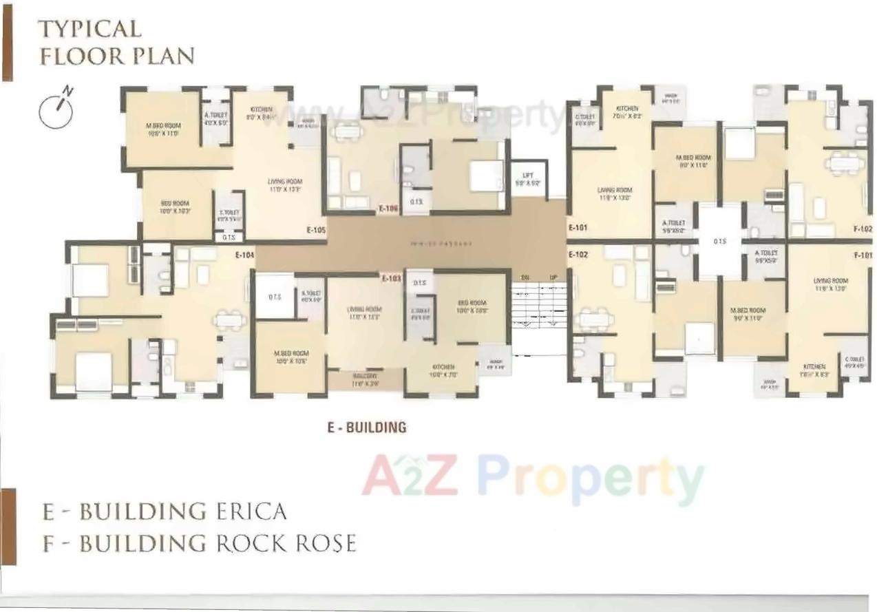 Layout of real estate project Prabhakunj Flowers located at Chovisi, Navsari, Gujarat