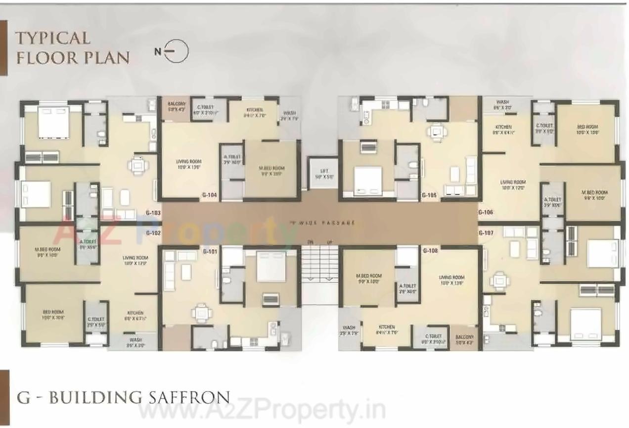 Layout of real estate project Prabhakunj Flowers located at Chovisi, Navsari, Gujarat