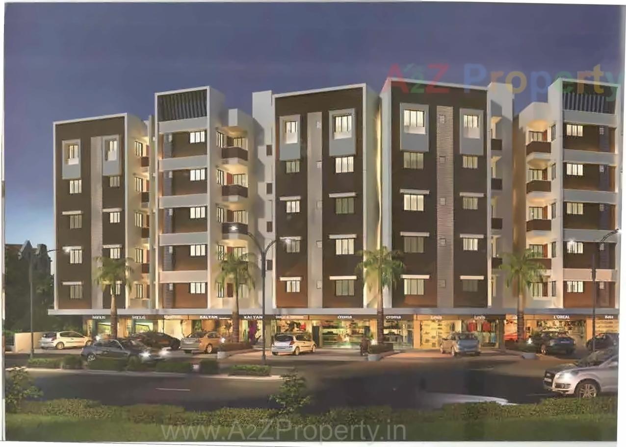3D Elevation of real estate project Prabhakunj Flowers located at Chovisi, Navsari, Gujarat