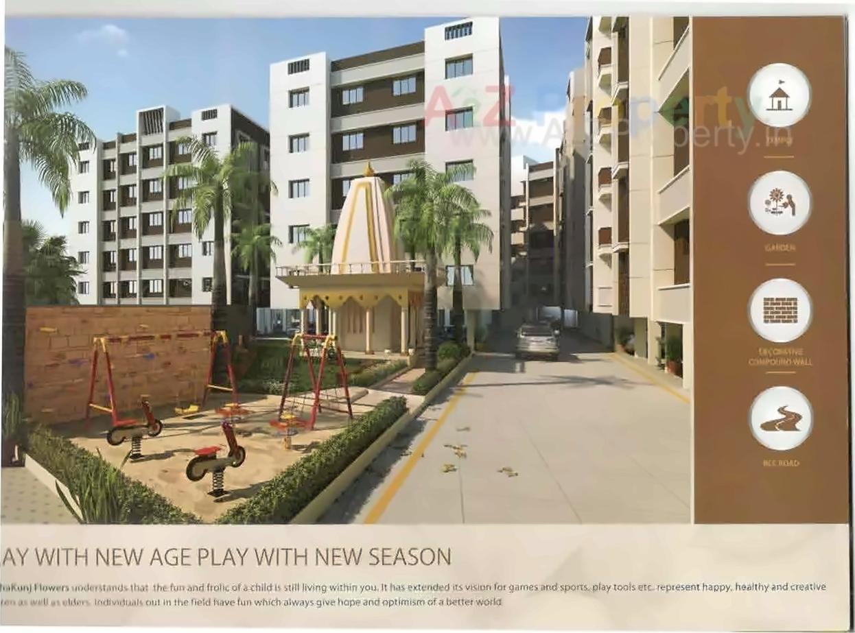 3D Elevation of real estate project Prabhakunj Flowers located at Chovisi, Navsari, Gujarat