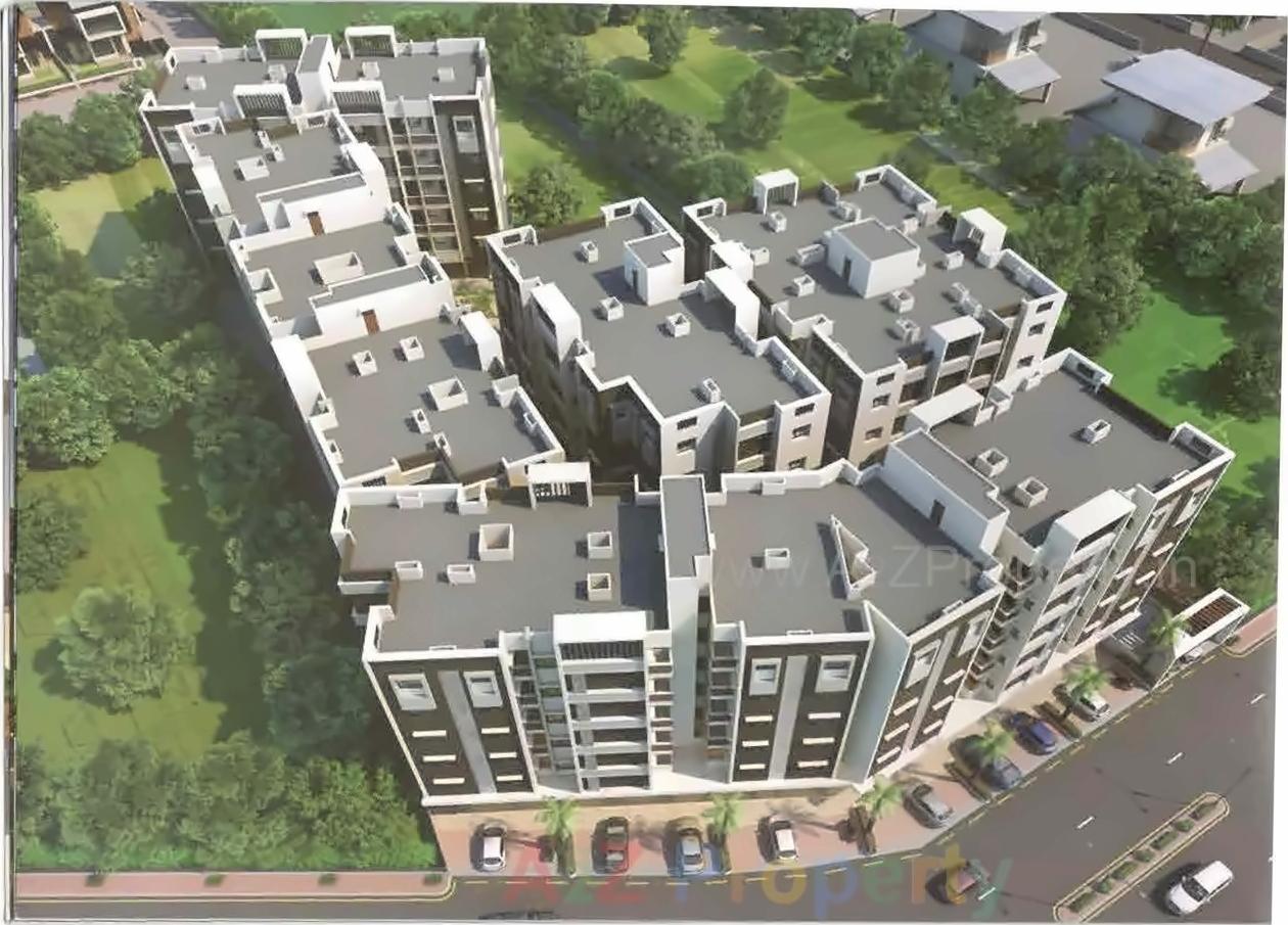 3D Elevation of real estate project Prabhakunj Flowers located at Chovisi, Navsari, Gujarat