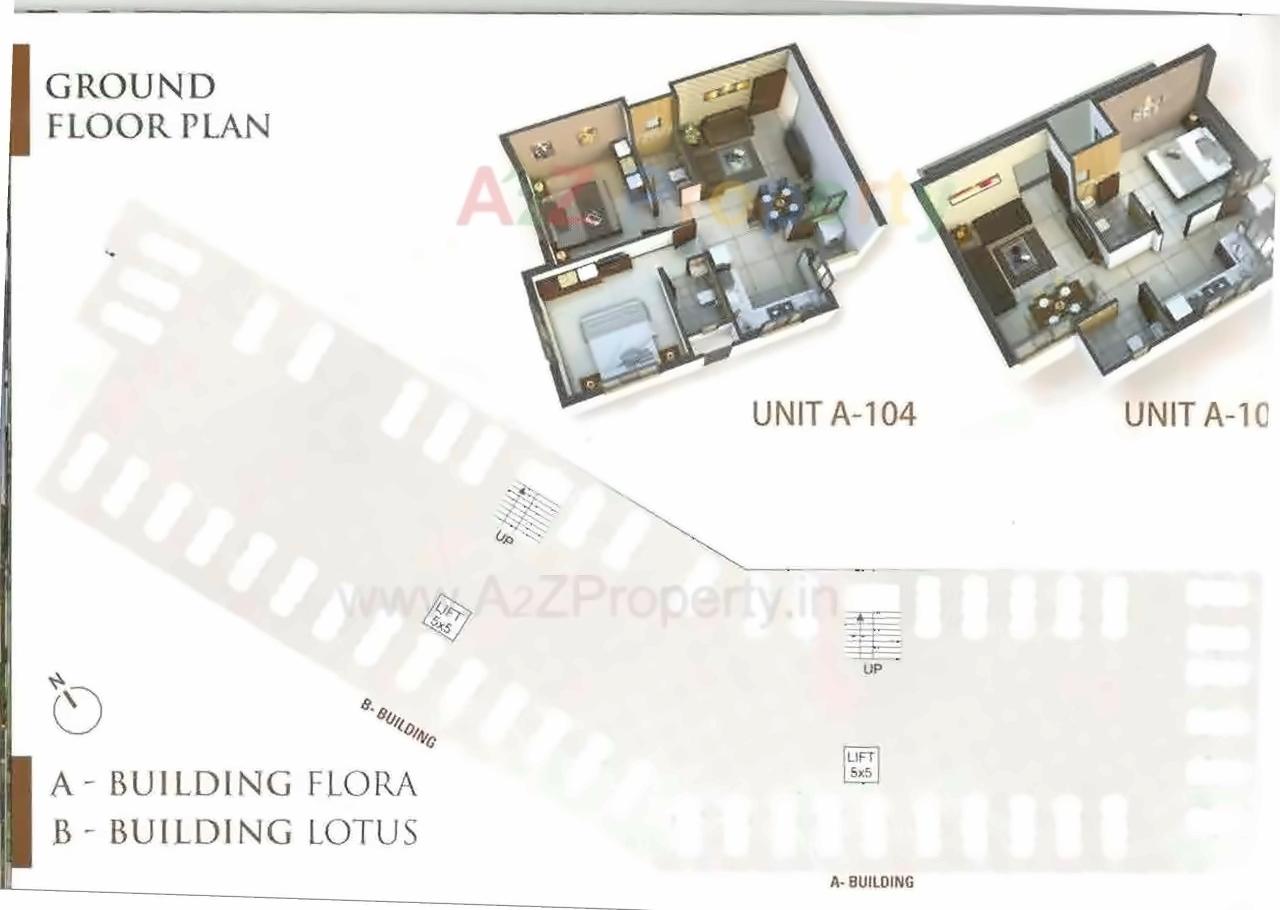 Layout of real estate project Prabhakunj Flowers located at Chovisi, Navsari, Gujarat
