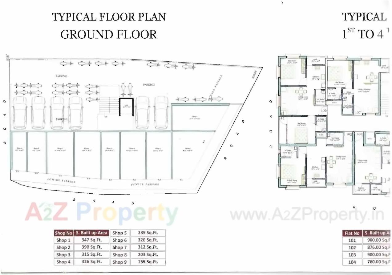 Layout of real estate project Prabhakunj Jil located at Vijalpor, Navsari, Gujarat