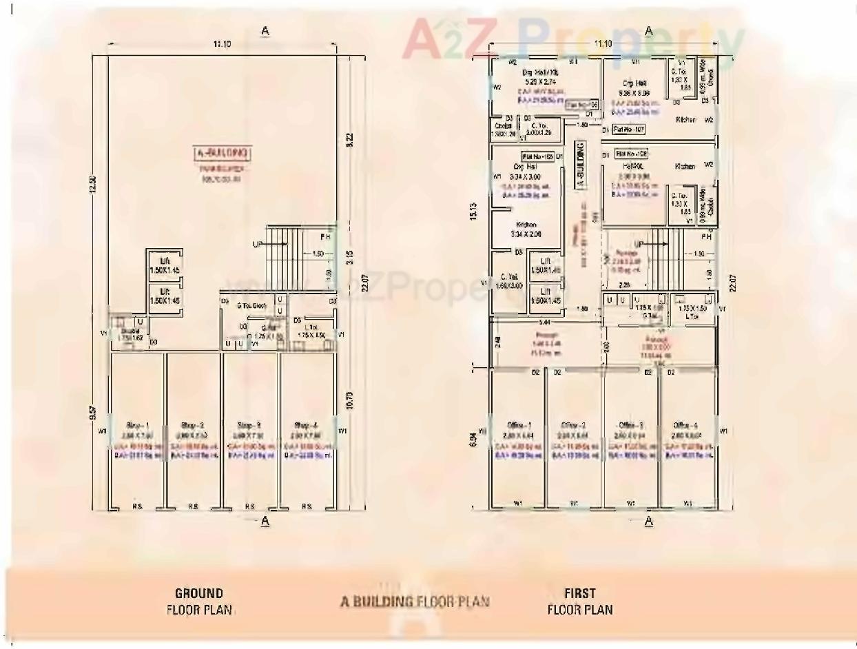 Layout of real estate project Prabhakunj Panaisha located at Vijalpore, Navsari, Gujarat
