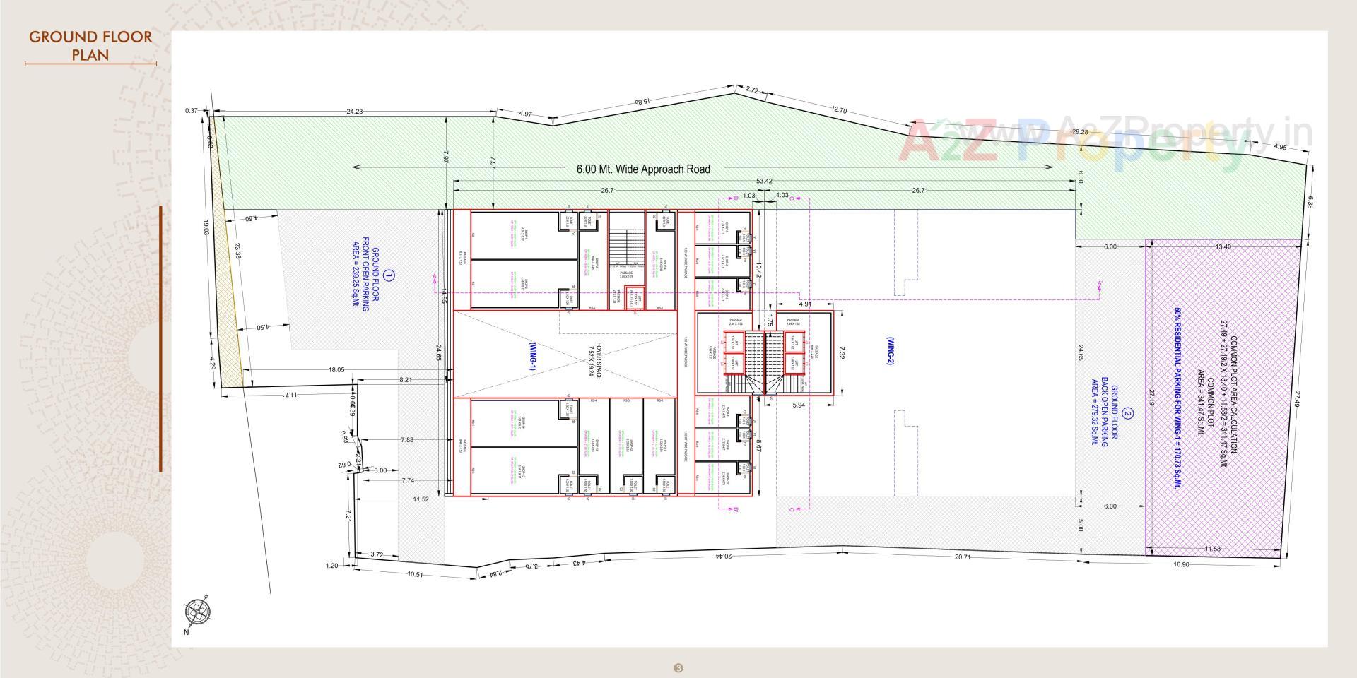 Layout of real estate project Prabhakunj Shakti located at Navsari, Navsari, Gujarat