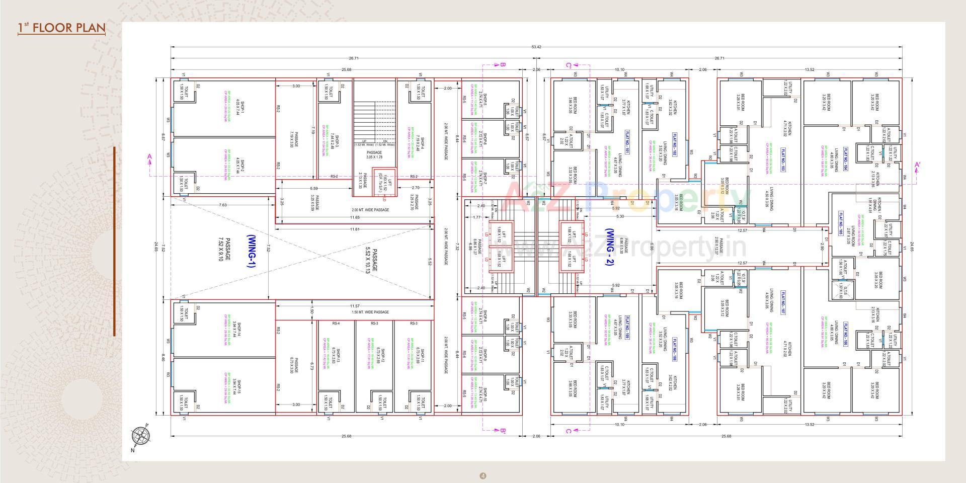 Layout of real estate project Prabhakunj Shakti located at Navsari, Navsari, Gujarat