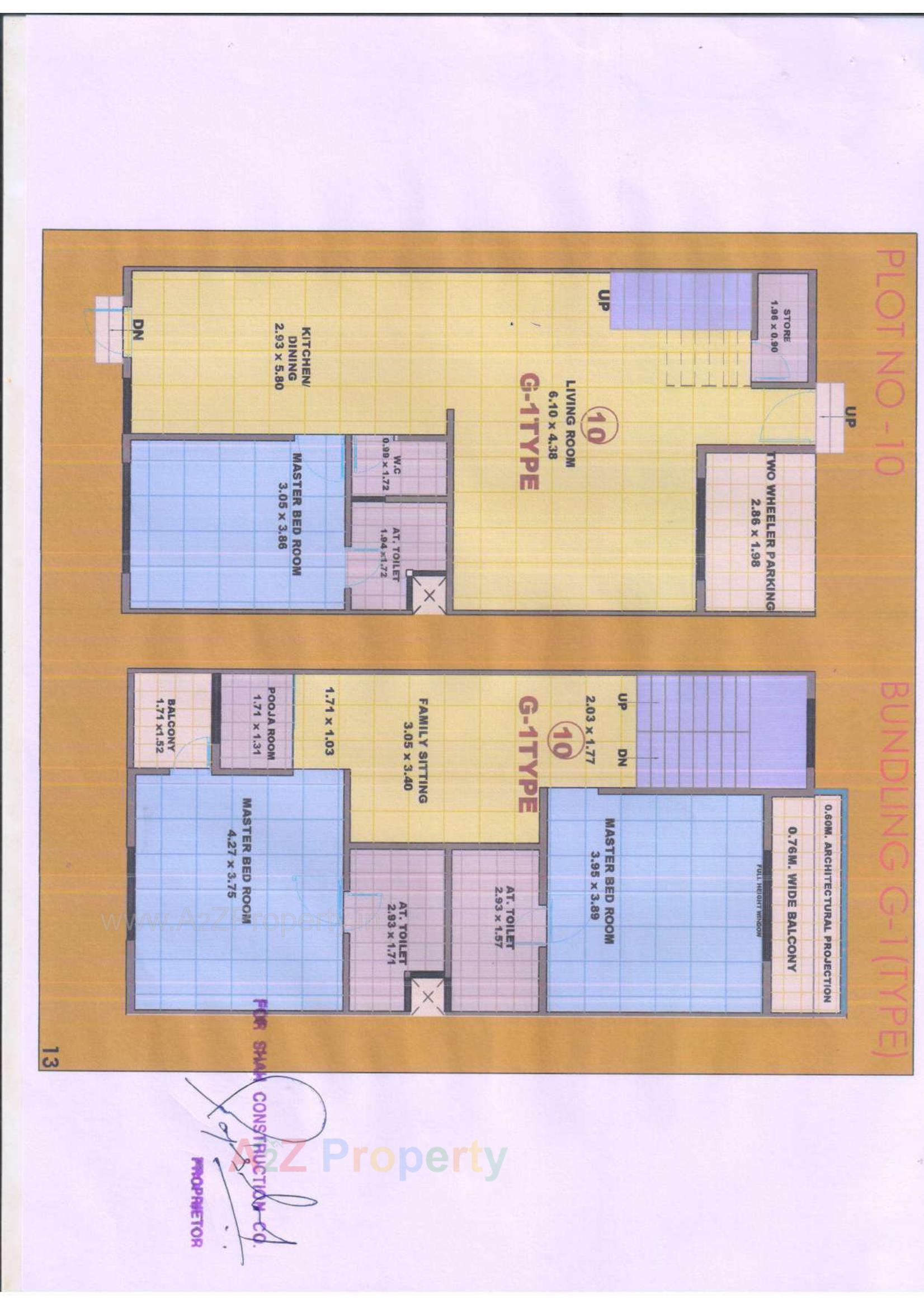 Layout of real estate project Raj Regency located at Desra, Navsari, Gujarat