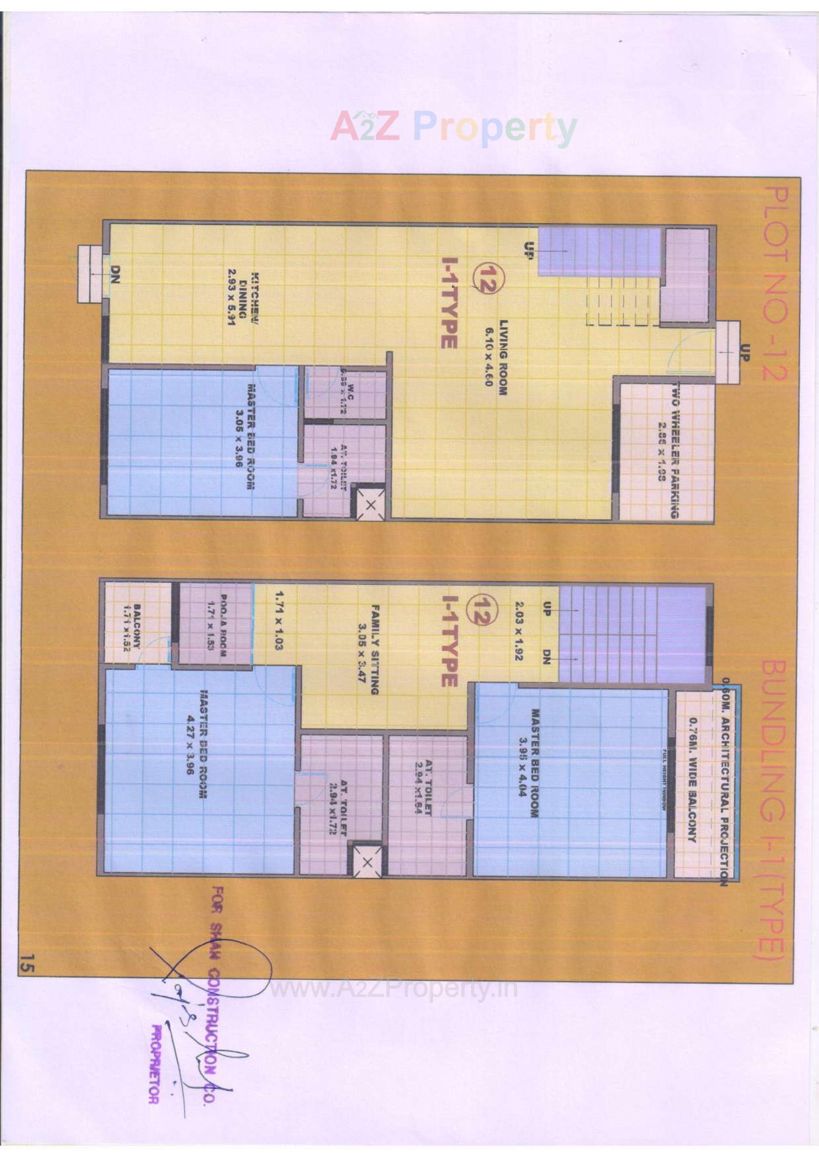 Layout of real estate project Raj Regency located at Desra, Navsari, Gujarat