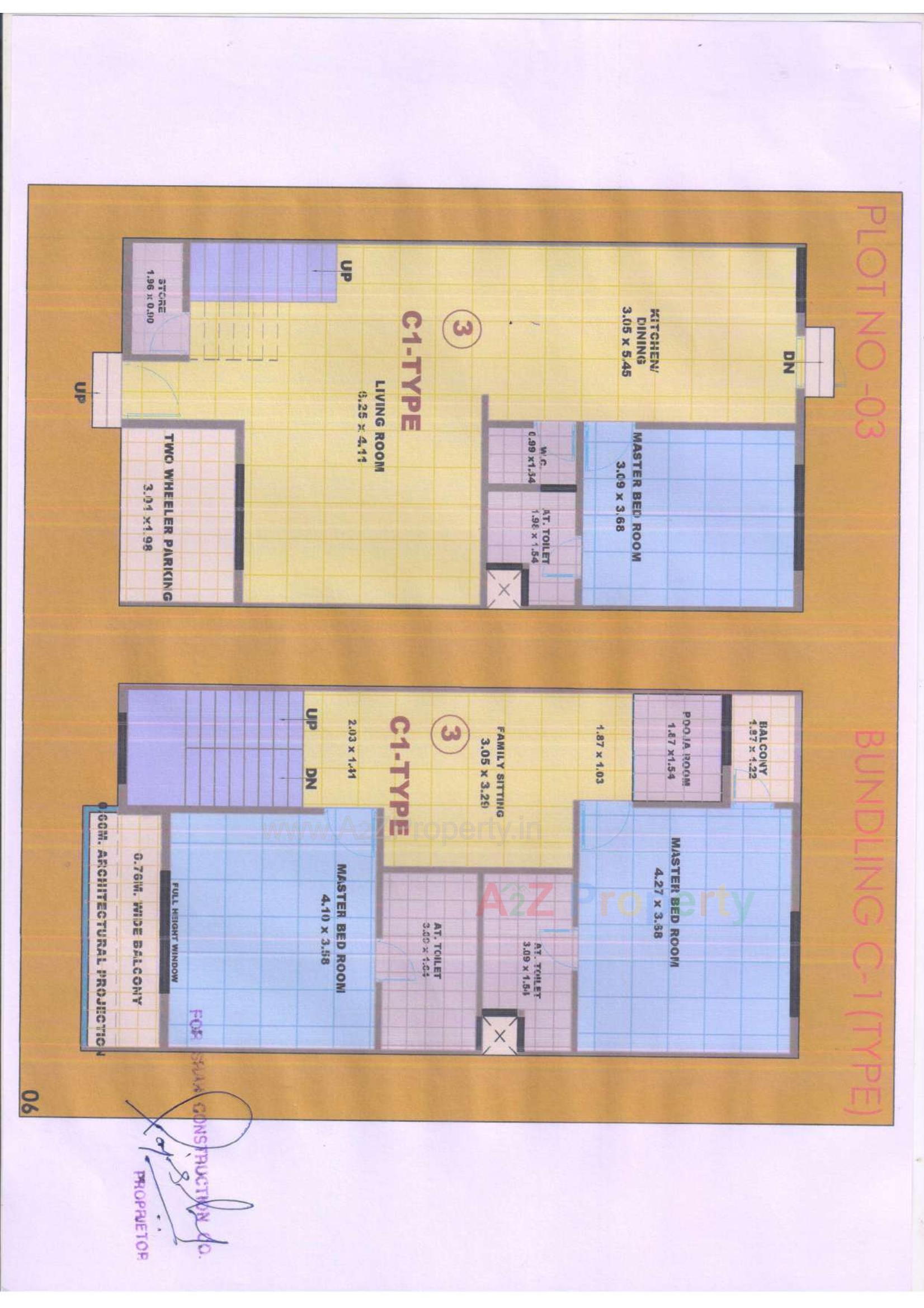 Layout of real estate project Raj Regency located at Desra, Navsari, Gujarat