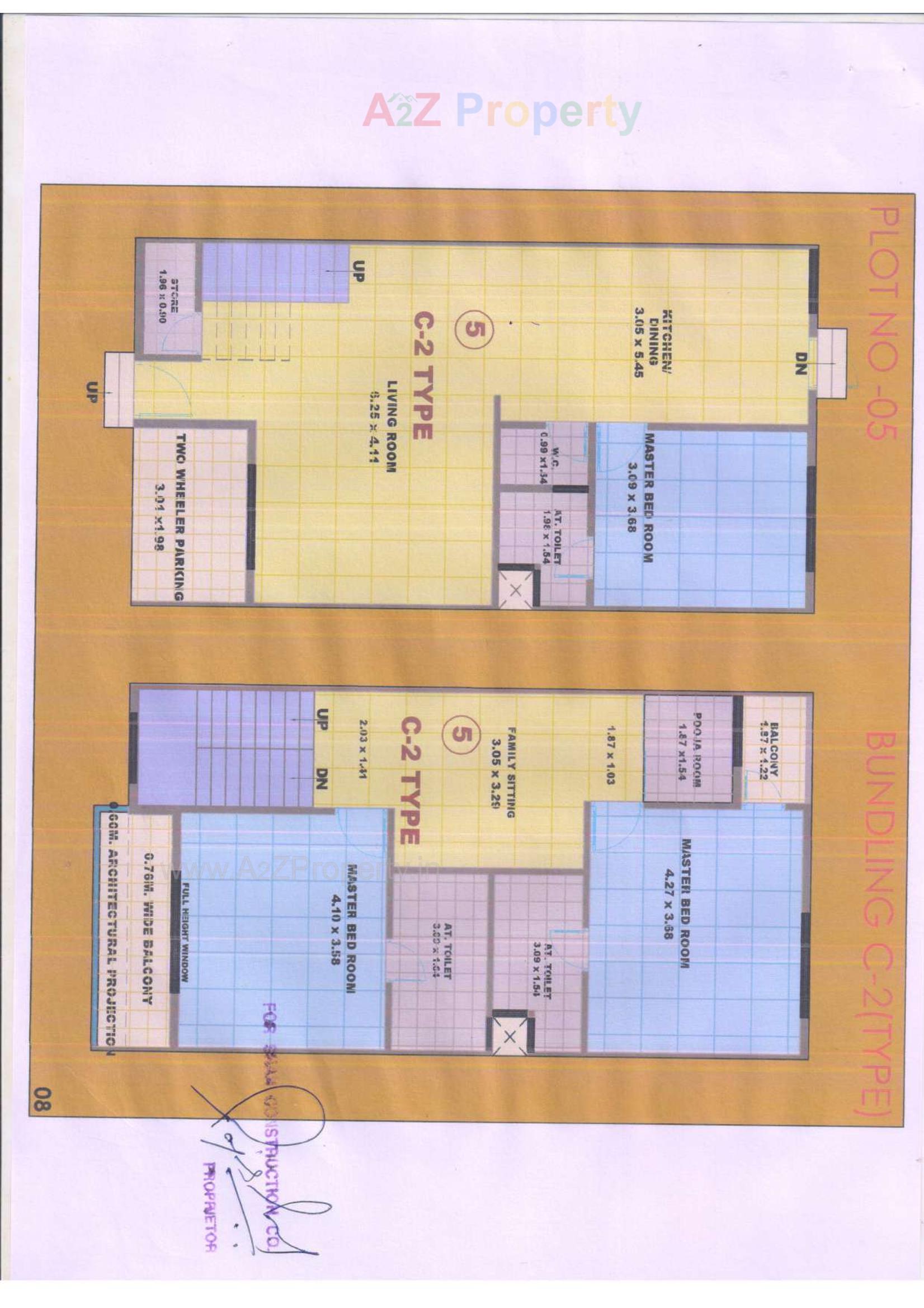 Layout of real estate project Raj Regency located at Desra, Navsari, Gujarat