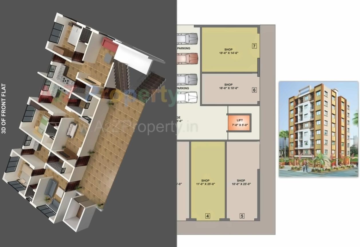 Layout of real estate project Rang Shivani Height located at Ghelkhadi, Navsari, Gujarat