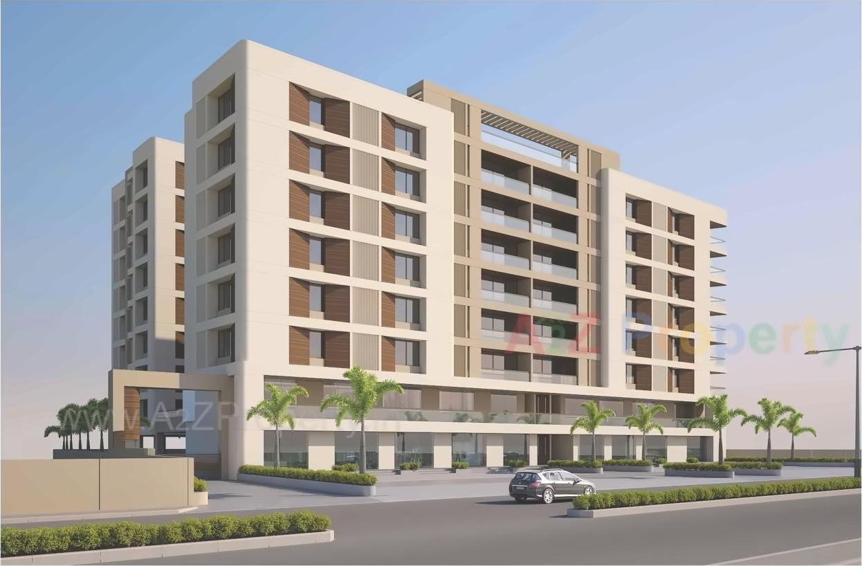 3D Elevation of real estate project Ruchi Harmony located at Jamalpore, Navsari, Gujarat