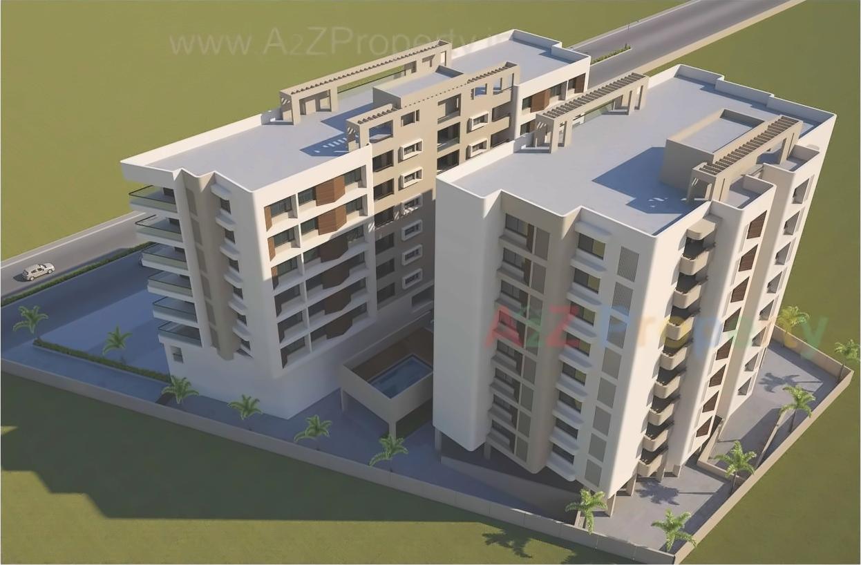 3D Elevation of real estate project Ruchi Harmony located at Jamalpore, Navsari, Gujarat