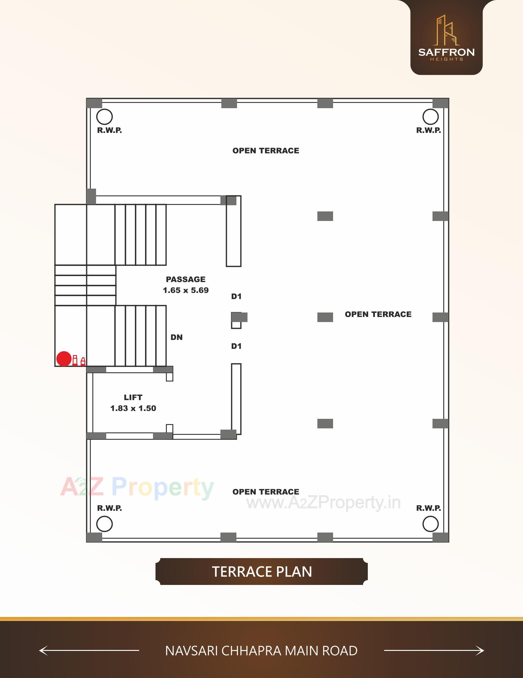 Layout of real estate project Saffron Heights located at Chapra, Navsari, Gujarat