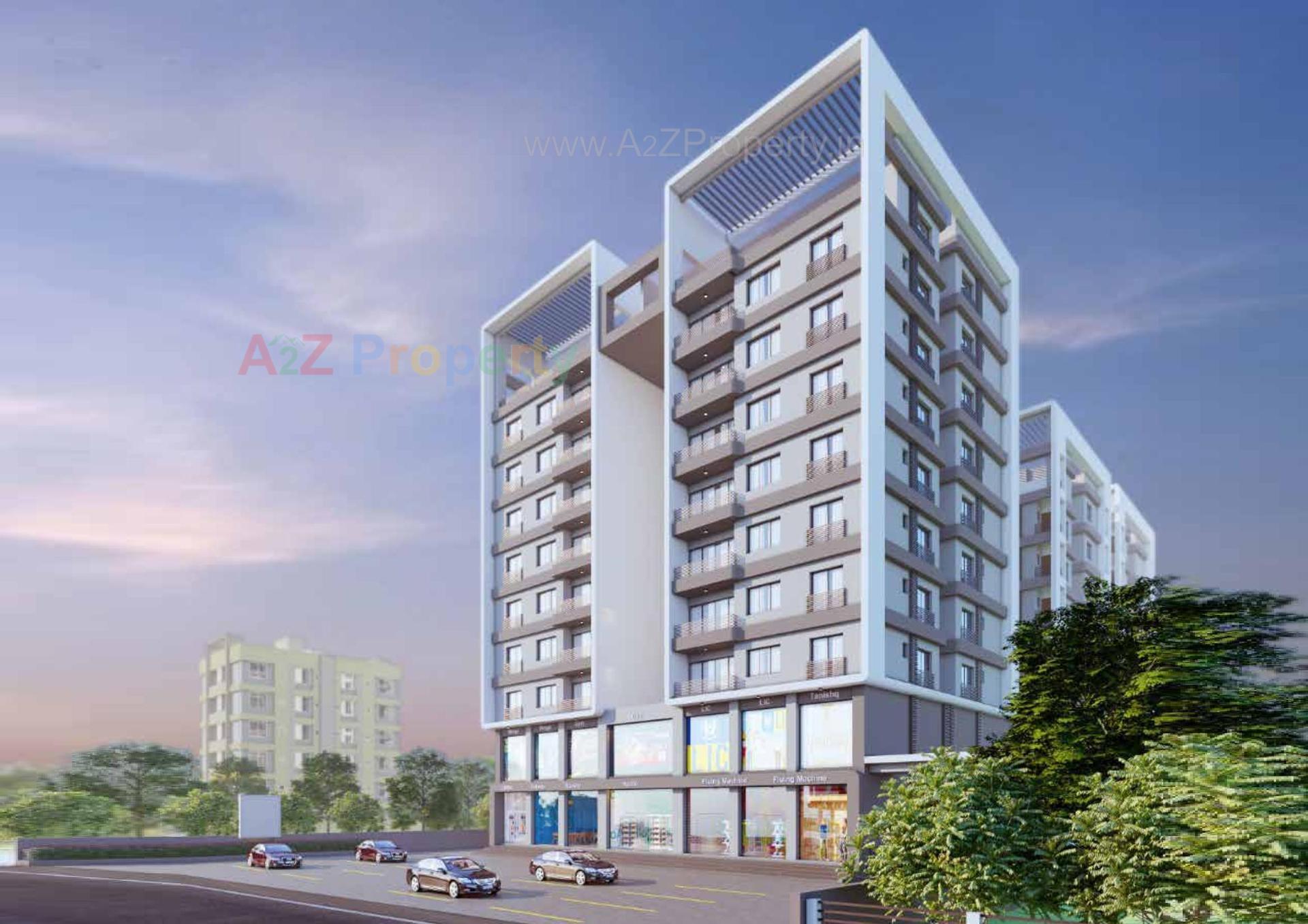 3D Elevation of real estate project Sanskruti Elite located at Jamalpore-tal, Navsari, Gujarat