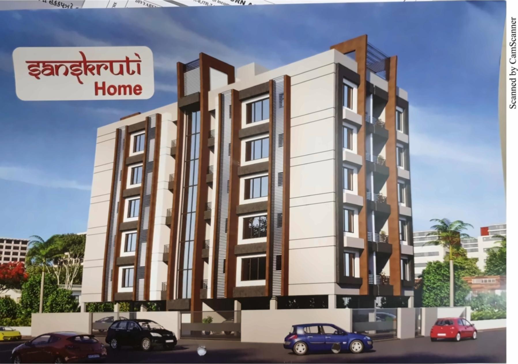 3D Elevation of real estate project Sanskruti Home located at Navsari, Navsari, Gujarat